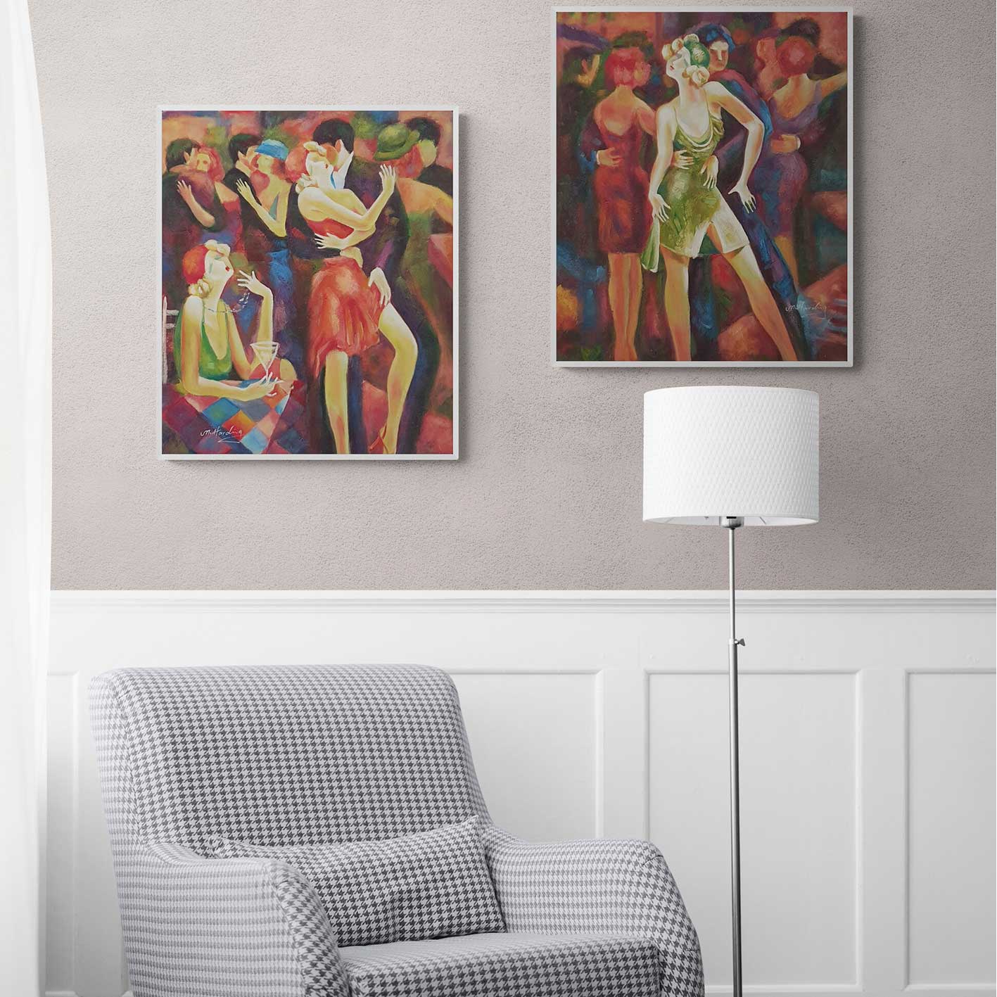 Cuadro Diptico Fiesta  50x60 cm [2 piezas]