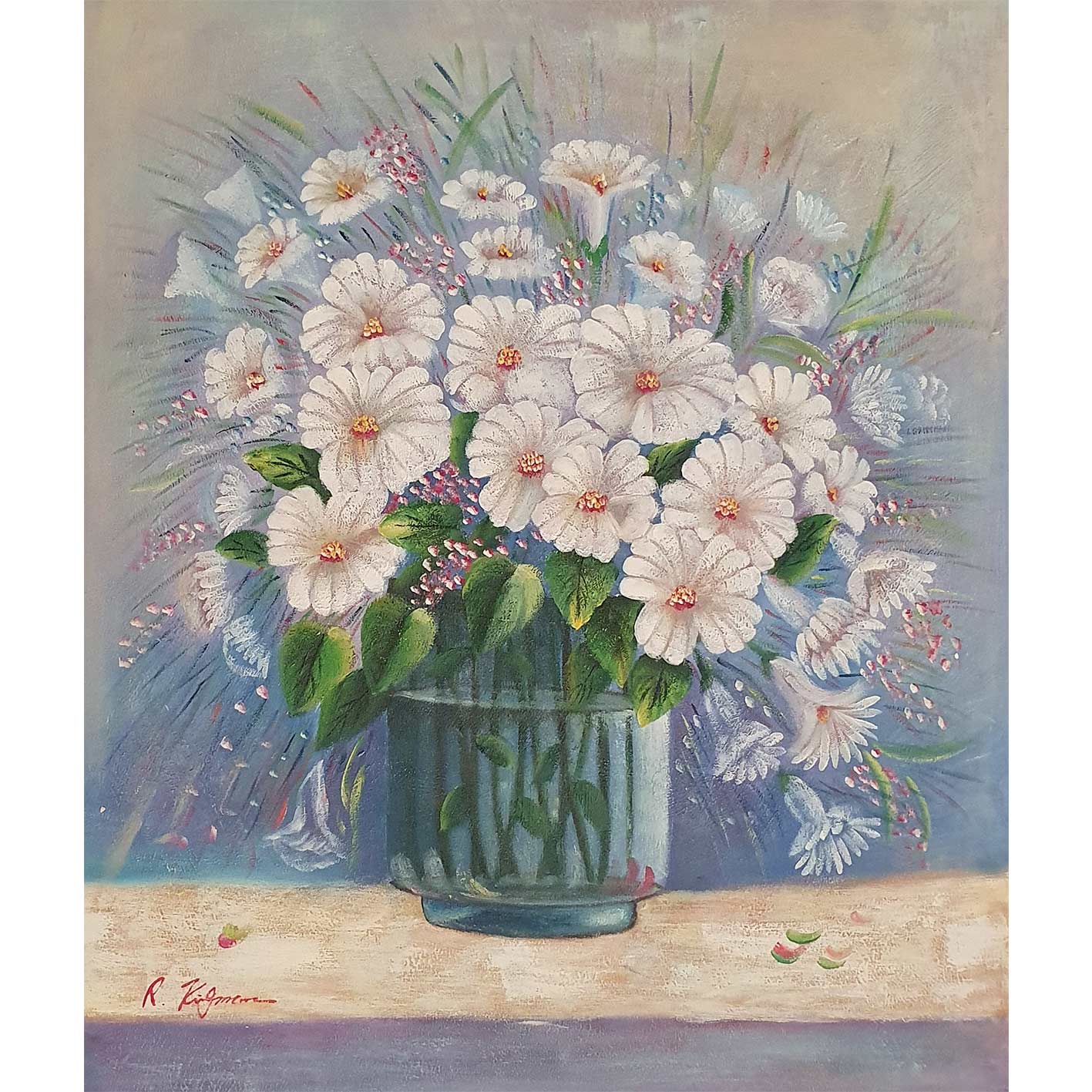 Cuadro Diptico Flores Claras  50x60 [2 piezas]