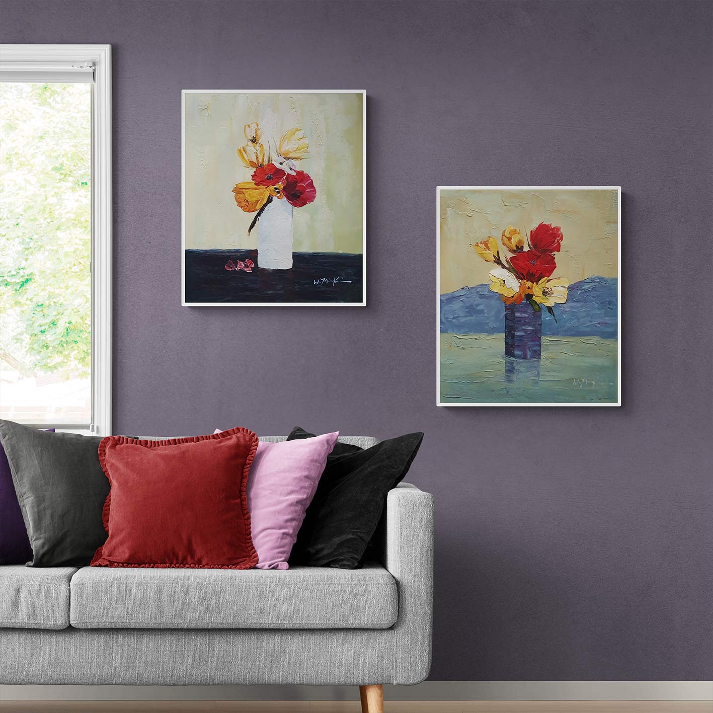 Cuadro Diptico Flores Expansion  60x50 cm [2 piezas]