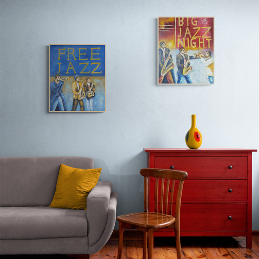 Cuadro Diptico Jazz Musical 50X60 cm [2 piezas]
