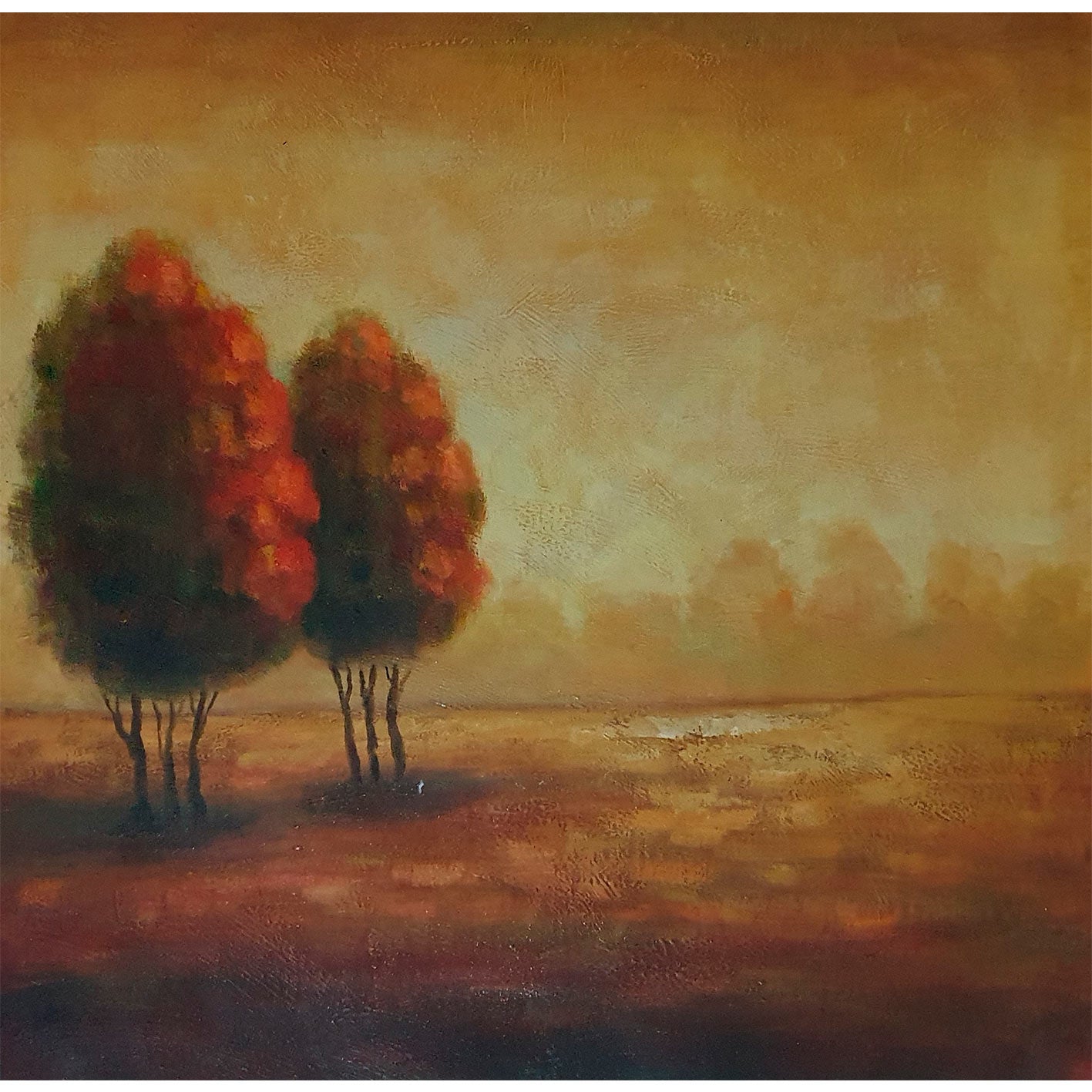 Cuadro Dos Arboles 80x80 cm