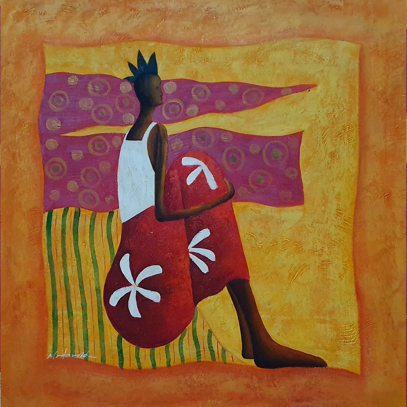 Cuadro Expresion Alegre 80x80 cm