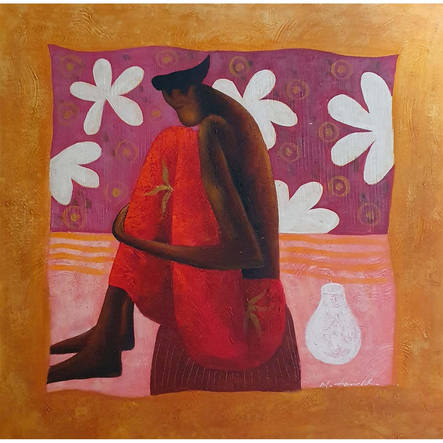 Cuadro Expresion Tristeza 80x80 cm