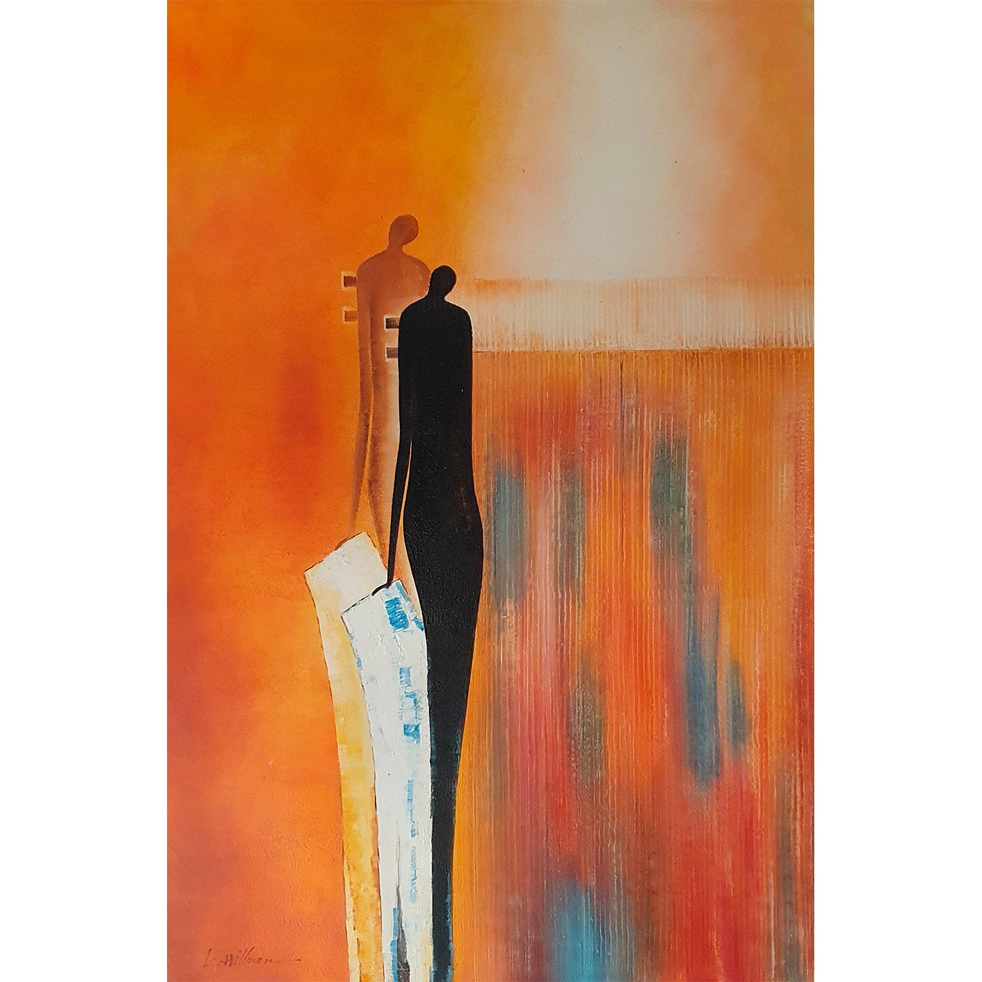 Cuadro Figuras Sombras  60x90 cm