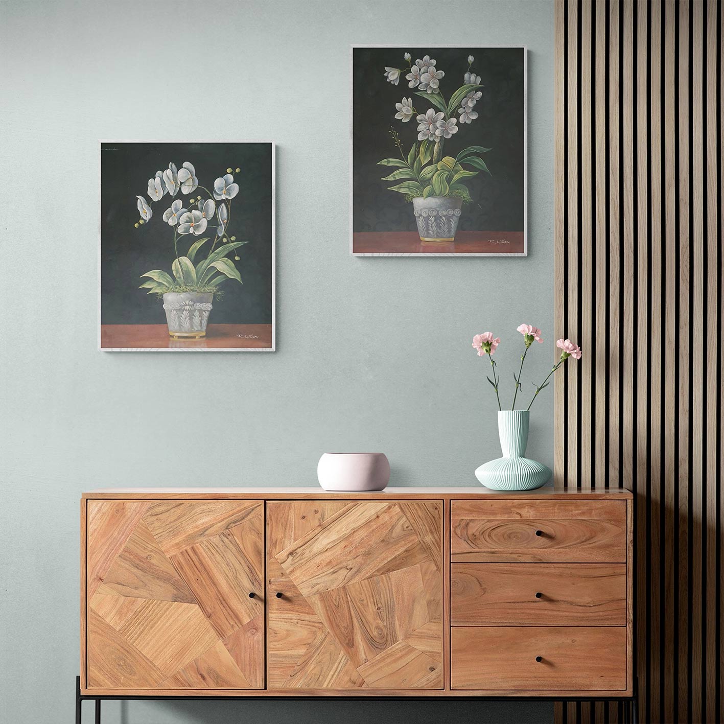 Cuadro Flor Jazmin 50x60 cm [2 piezas]