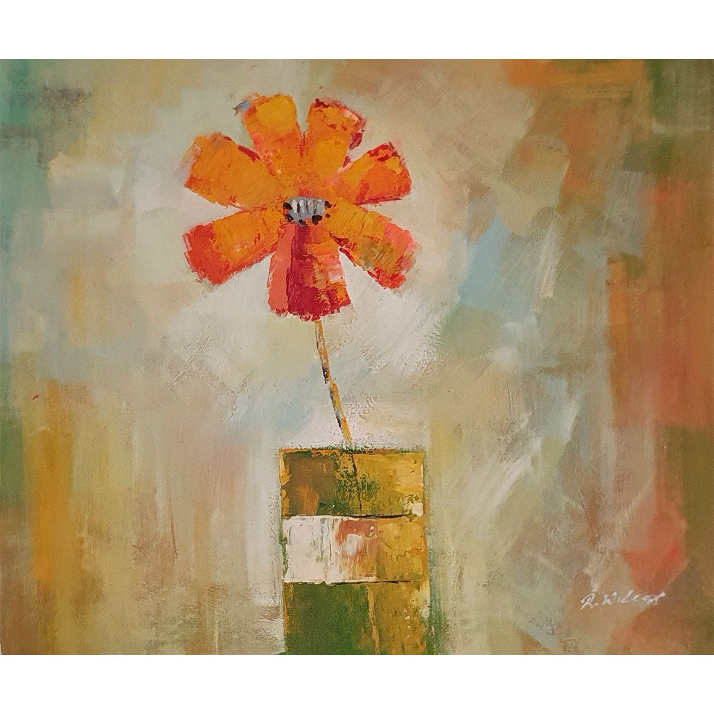 Cuadro Flor Vanguardia 60x50 cm