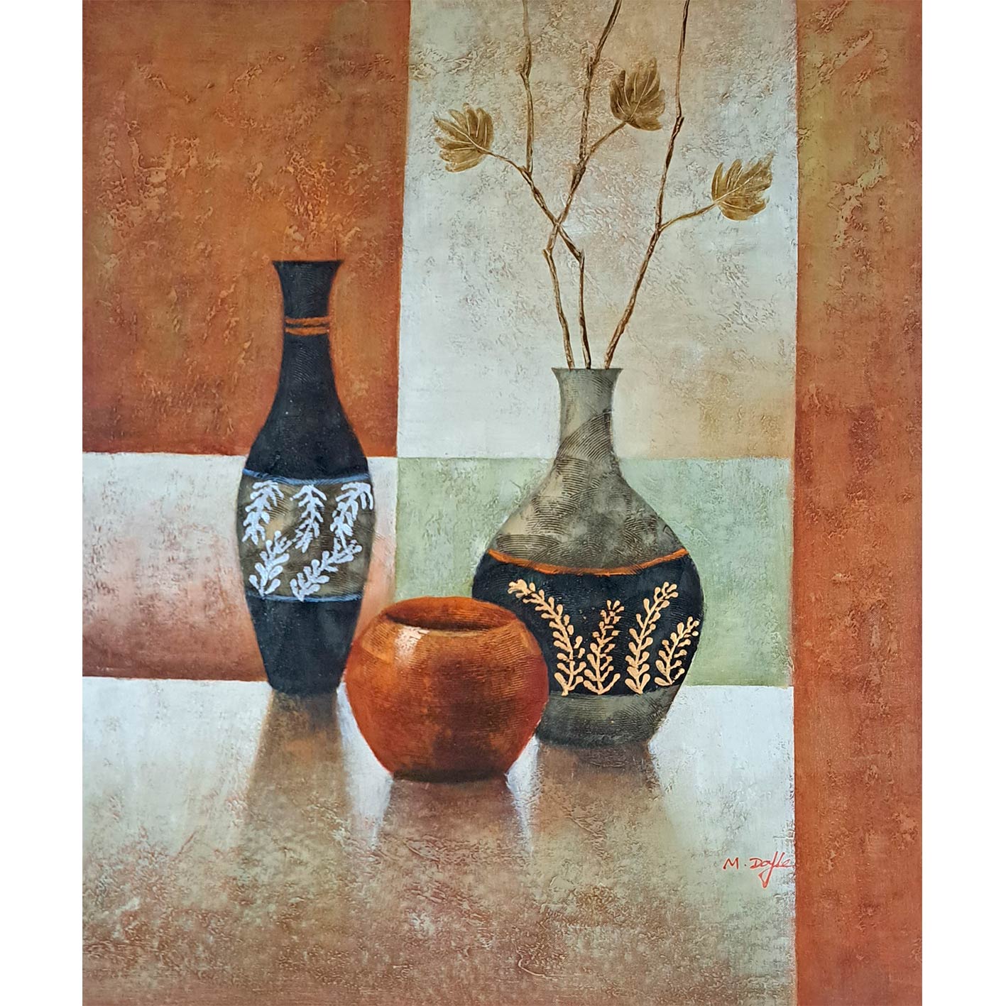 Cuadro Flores Desayuno  50x60 cm [2 piezas]