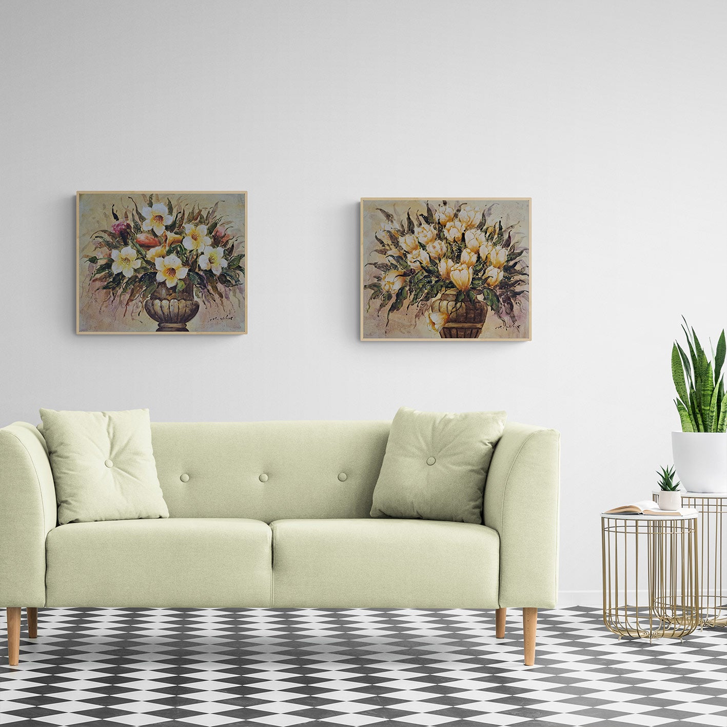 Cuadro Flores Esplendor  60x50 cm [2 piezas]