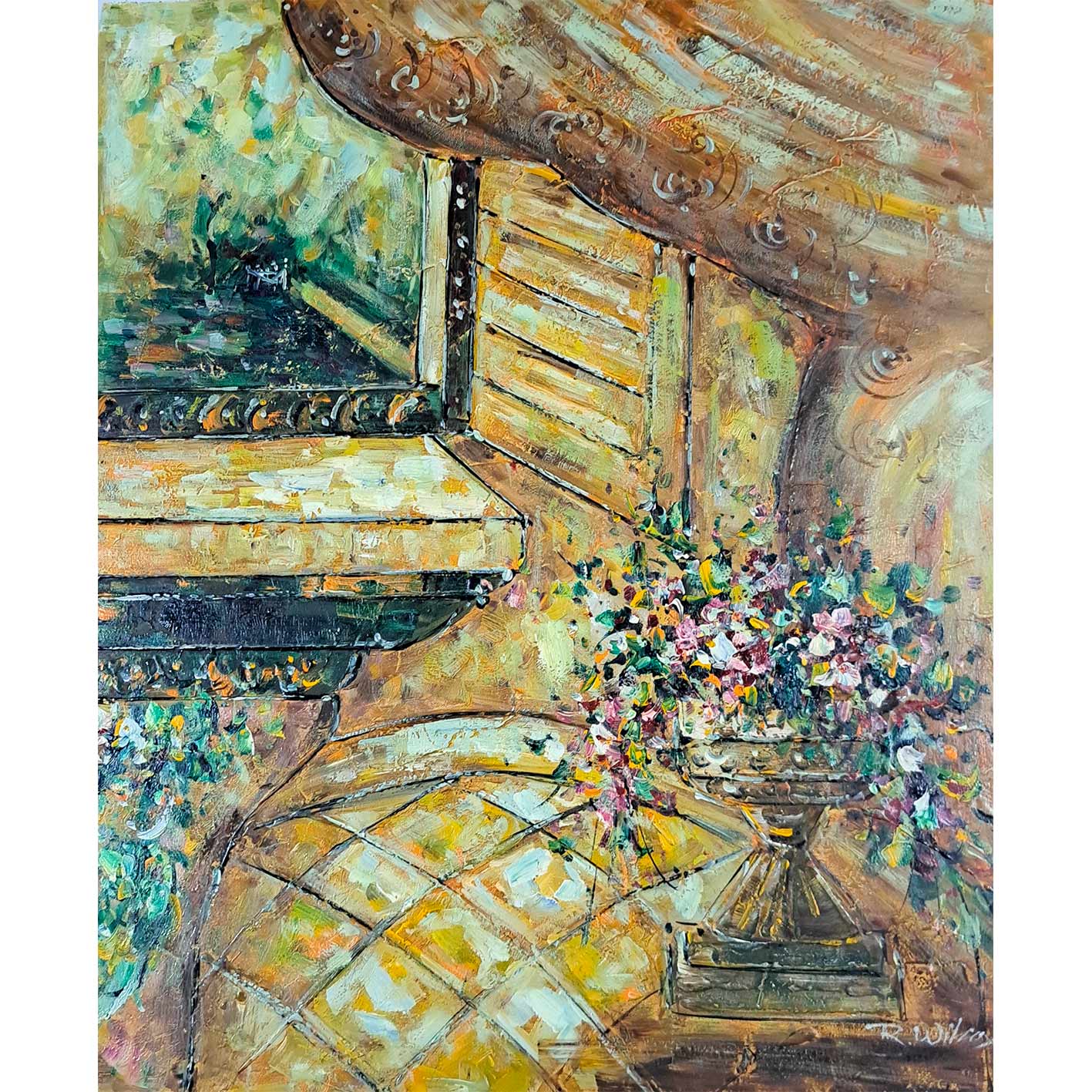 Cuadro Flores Ventanas 50x60 cm
