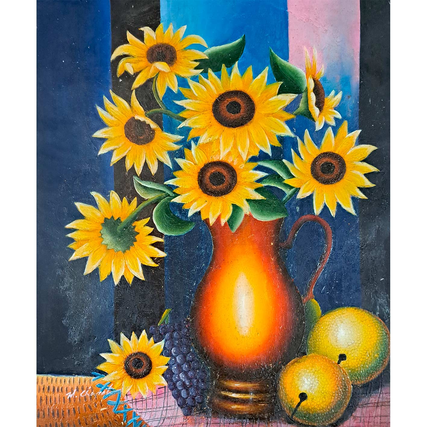 Cuadro Jarron Girasoles 50x60 cm