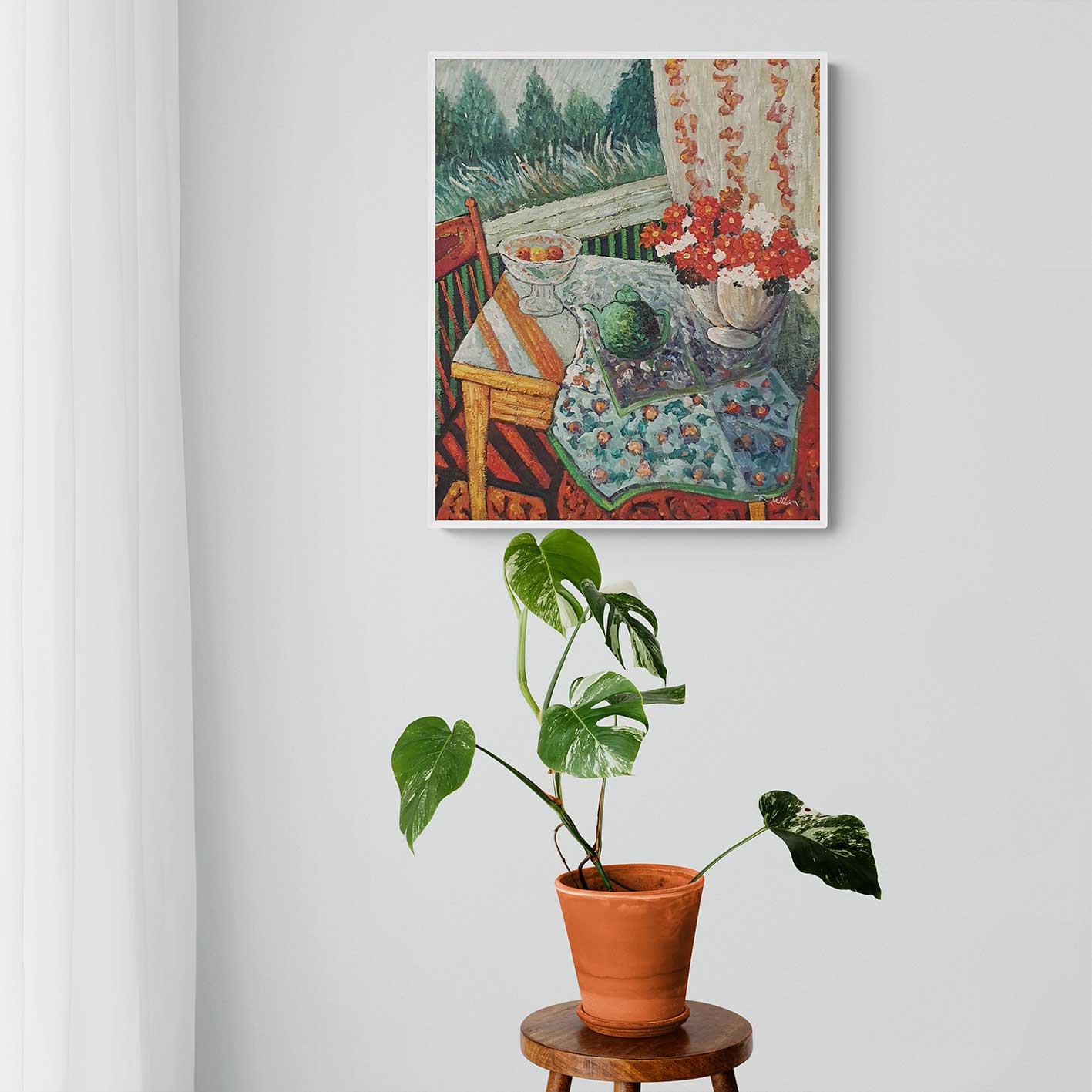 Cuadro Mesas Flores 50x60 cm