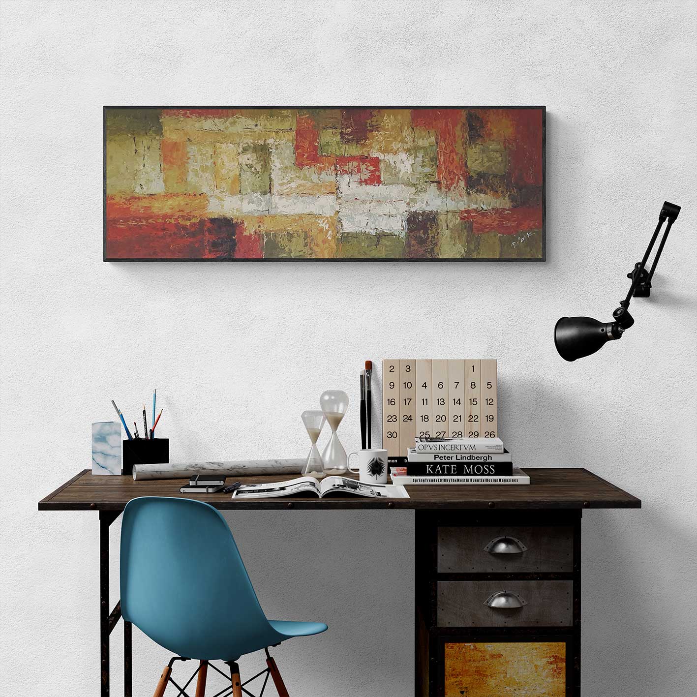 Cuadro Panoramico Abstracto 120x40 cm