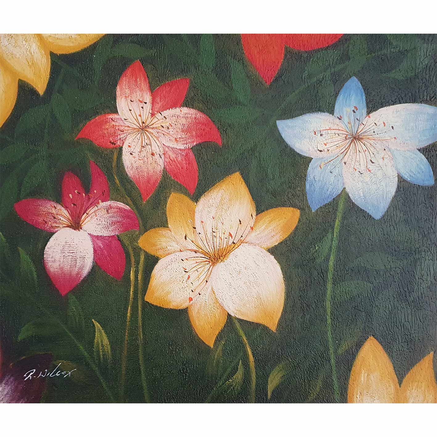 Cuadro Jardin Flores 50x60 cm [2 piezas]