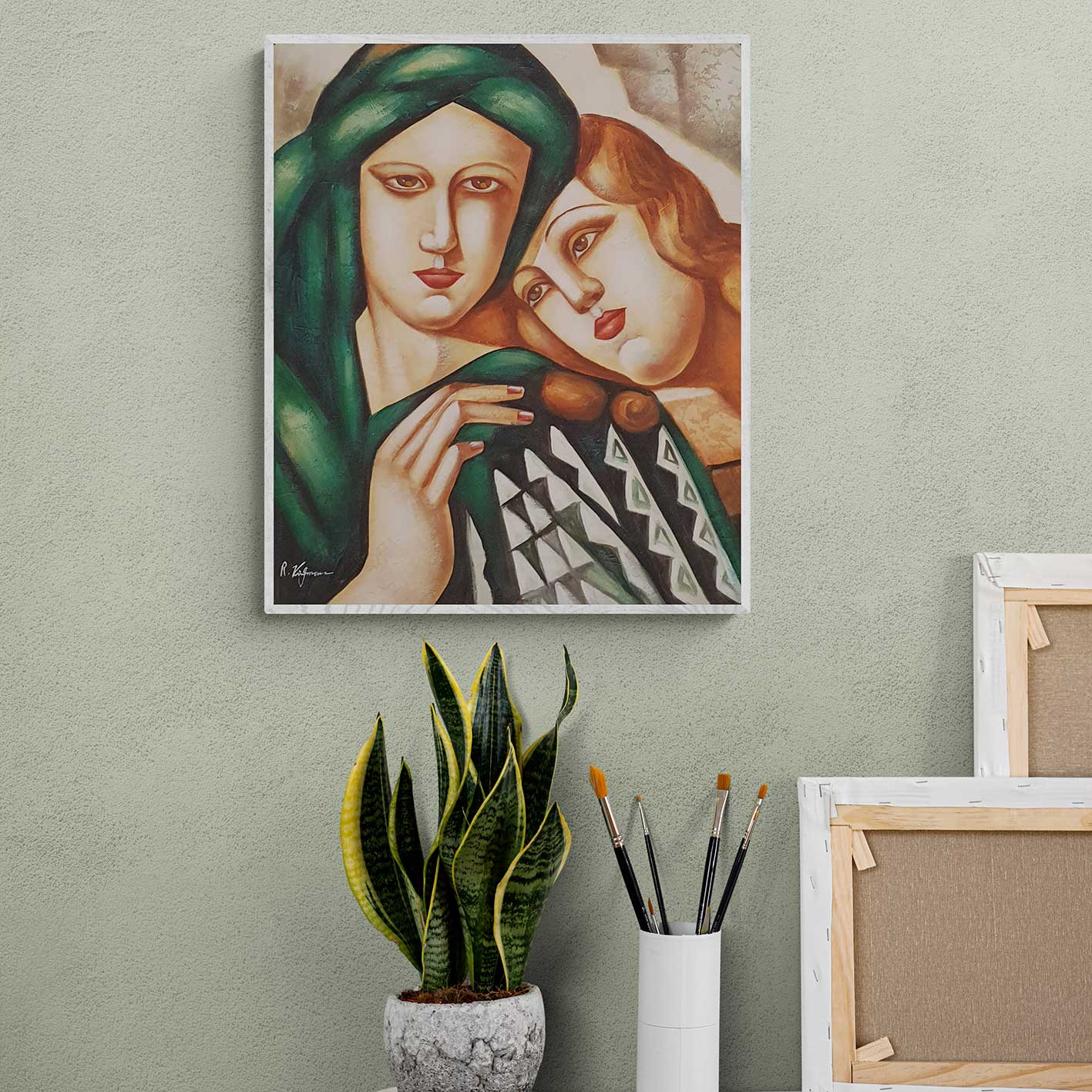 Cuadro Reproduccion Lempicka Pareja