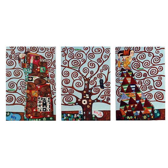 Cuadro Triptico Gustav Klimt 50x75 cm [3 piezas]
