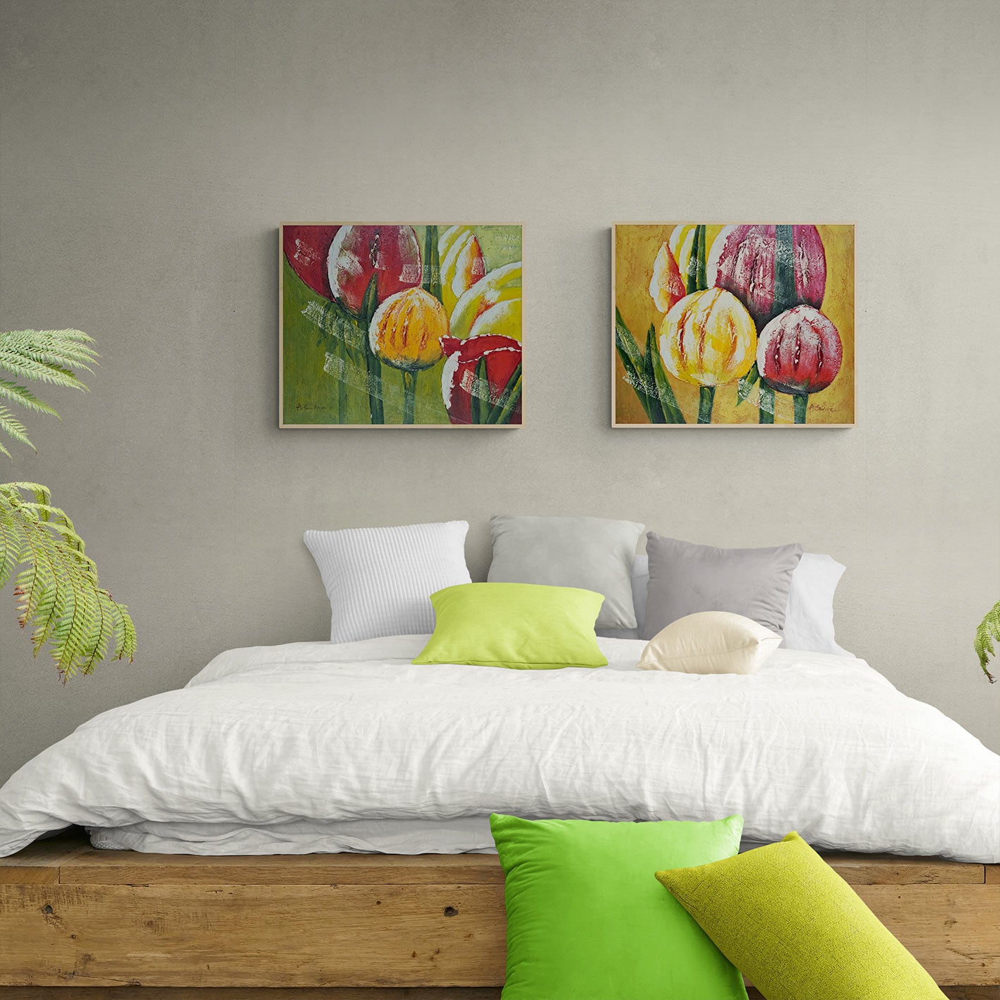 Cuadro Tulipanes Decoartions 60x50 cm [2 piezas]