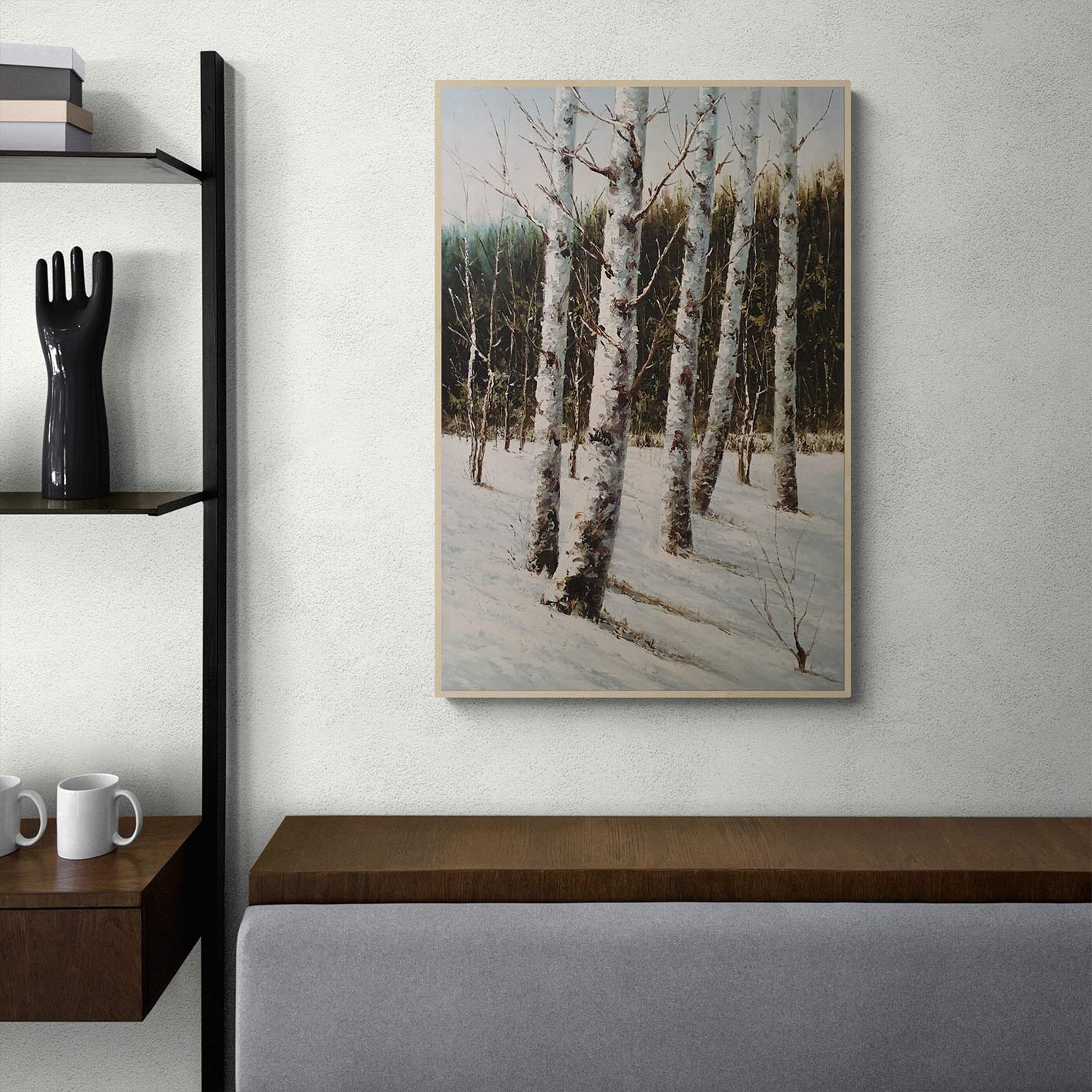Bosque Nevado Óleo 60x90 cm