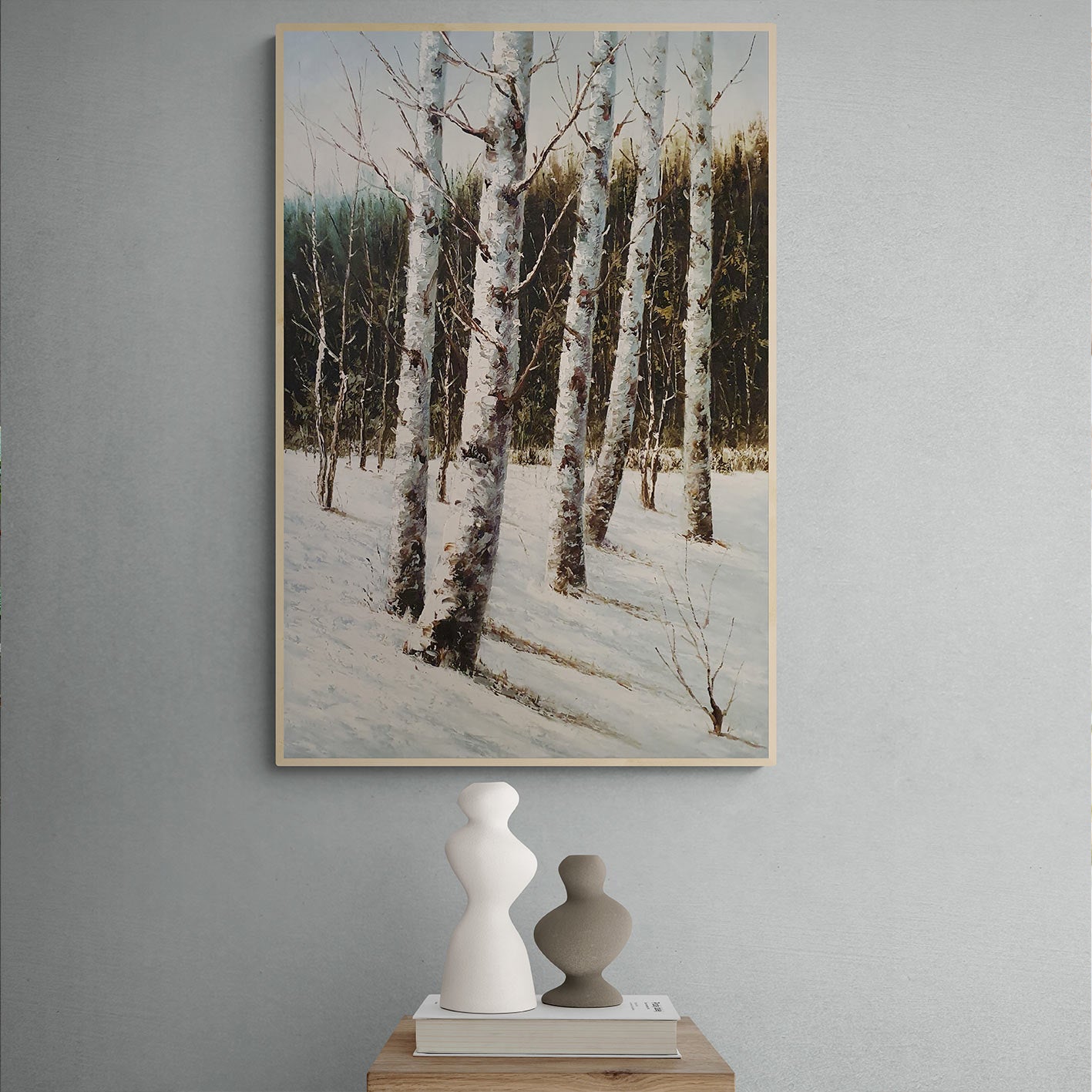 Bosque Nevado Óleo 60x90 cm