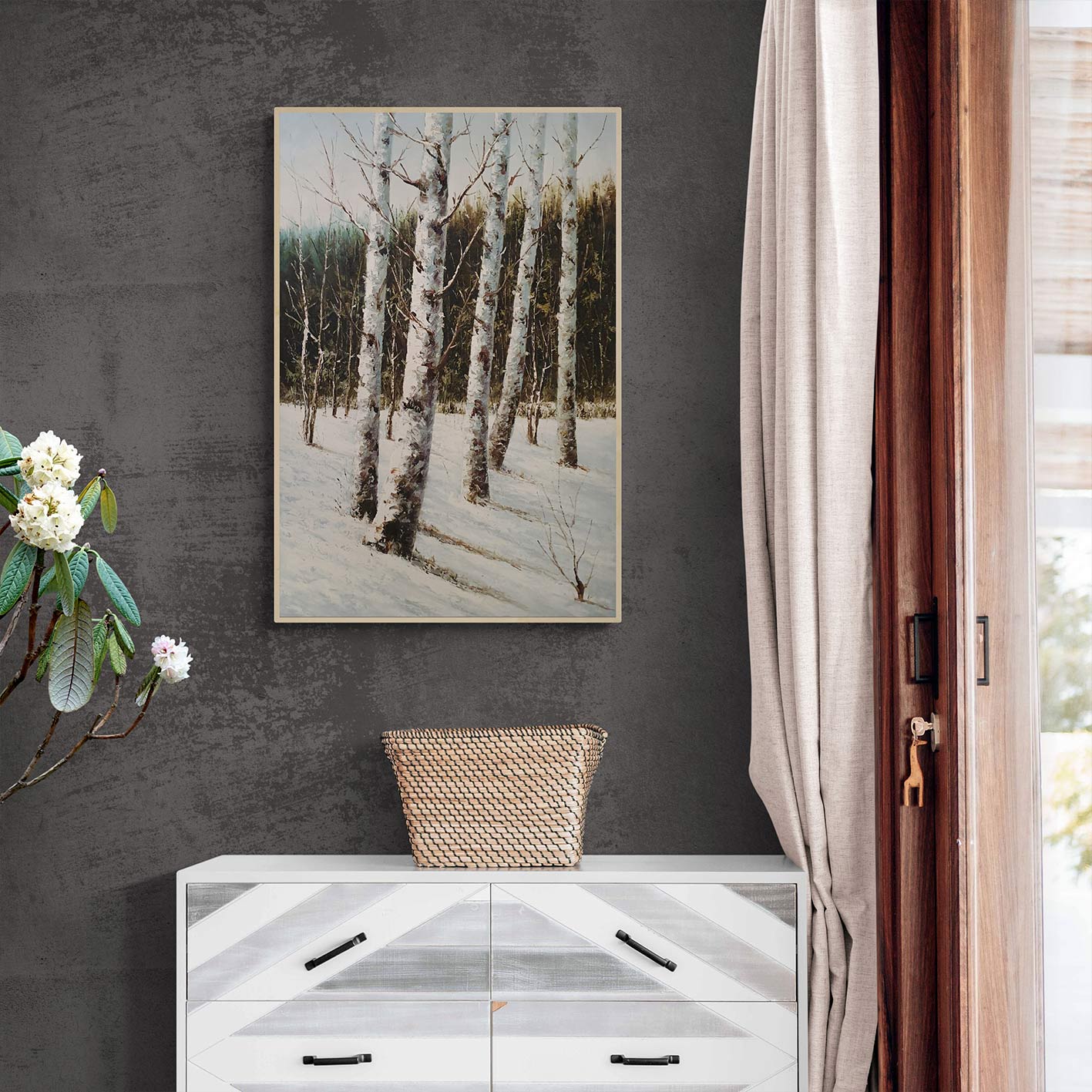Bosque Nevado Óleo 60x90 cm