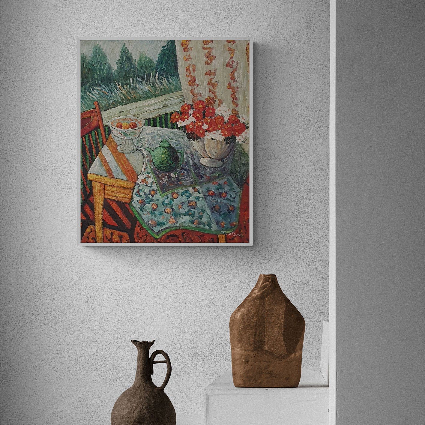 Cuadro Mesas Flores 50x60 cm