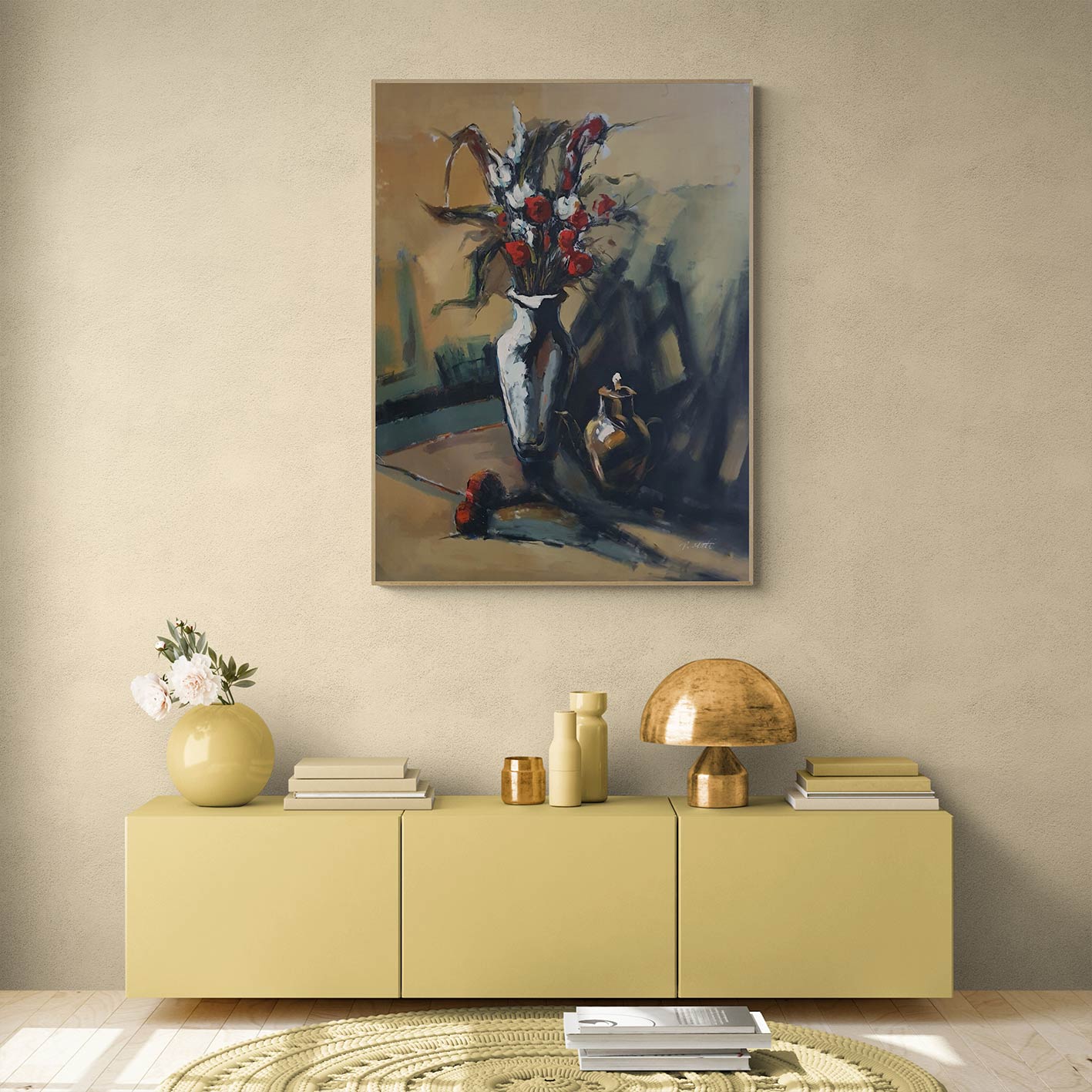 Cuadro Jarron Ramito  90x120 cm