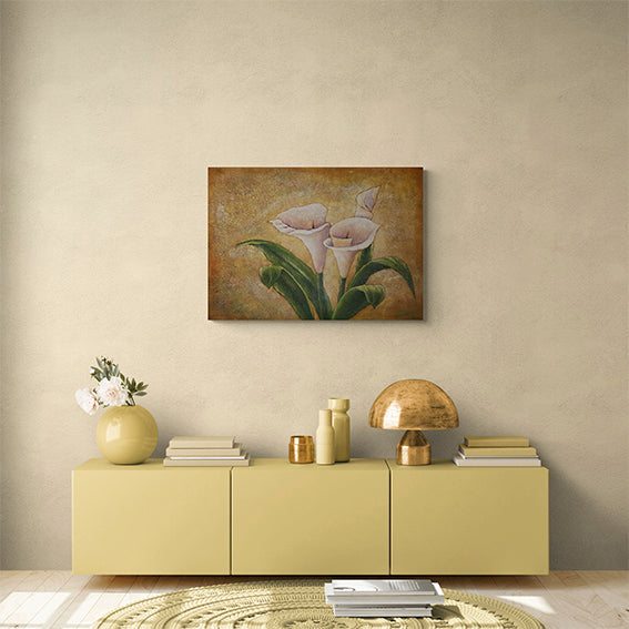 Cuadro Lirios Decorativos 90x60 cm