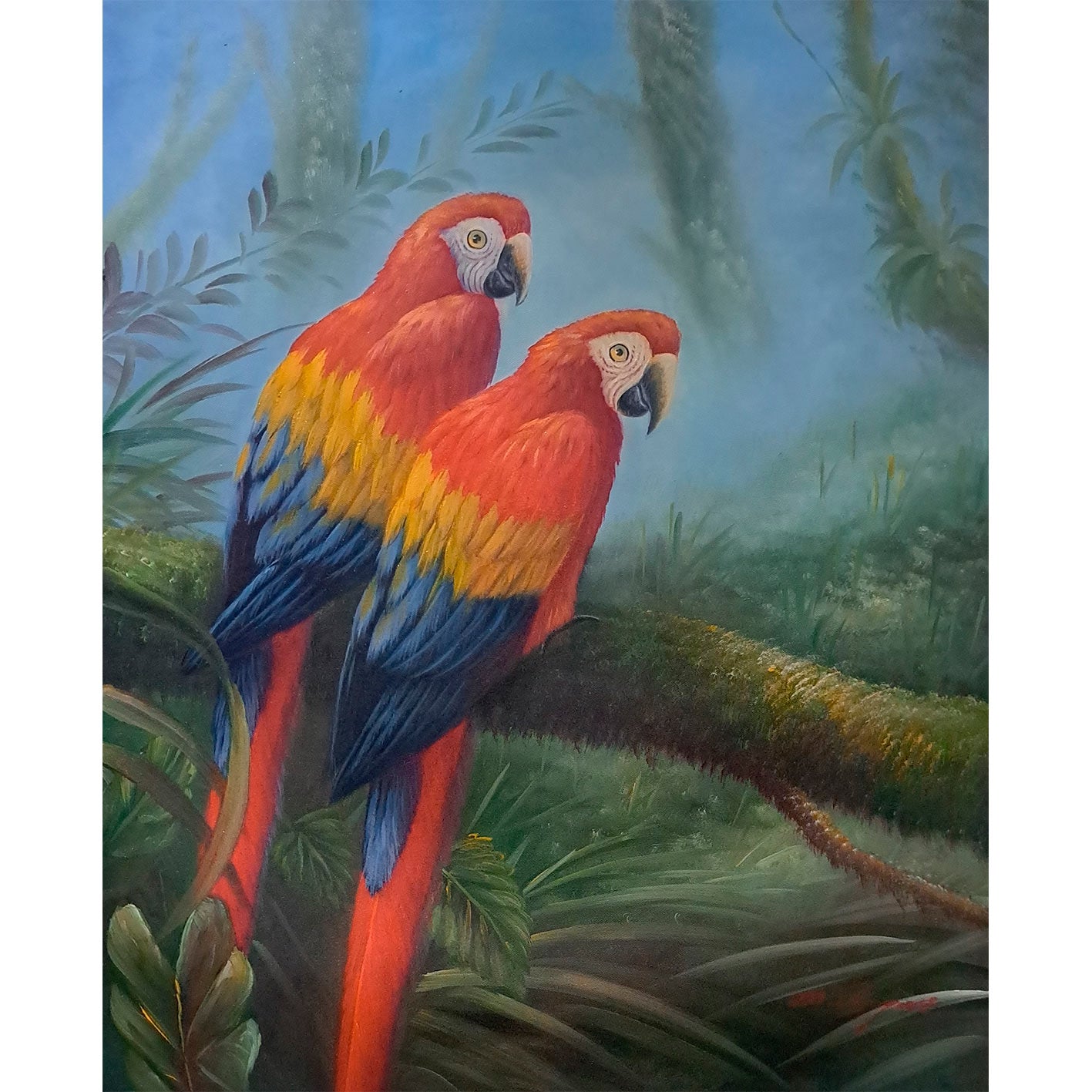 Cuadro Loros Rojos 50x60 cm