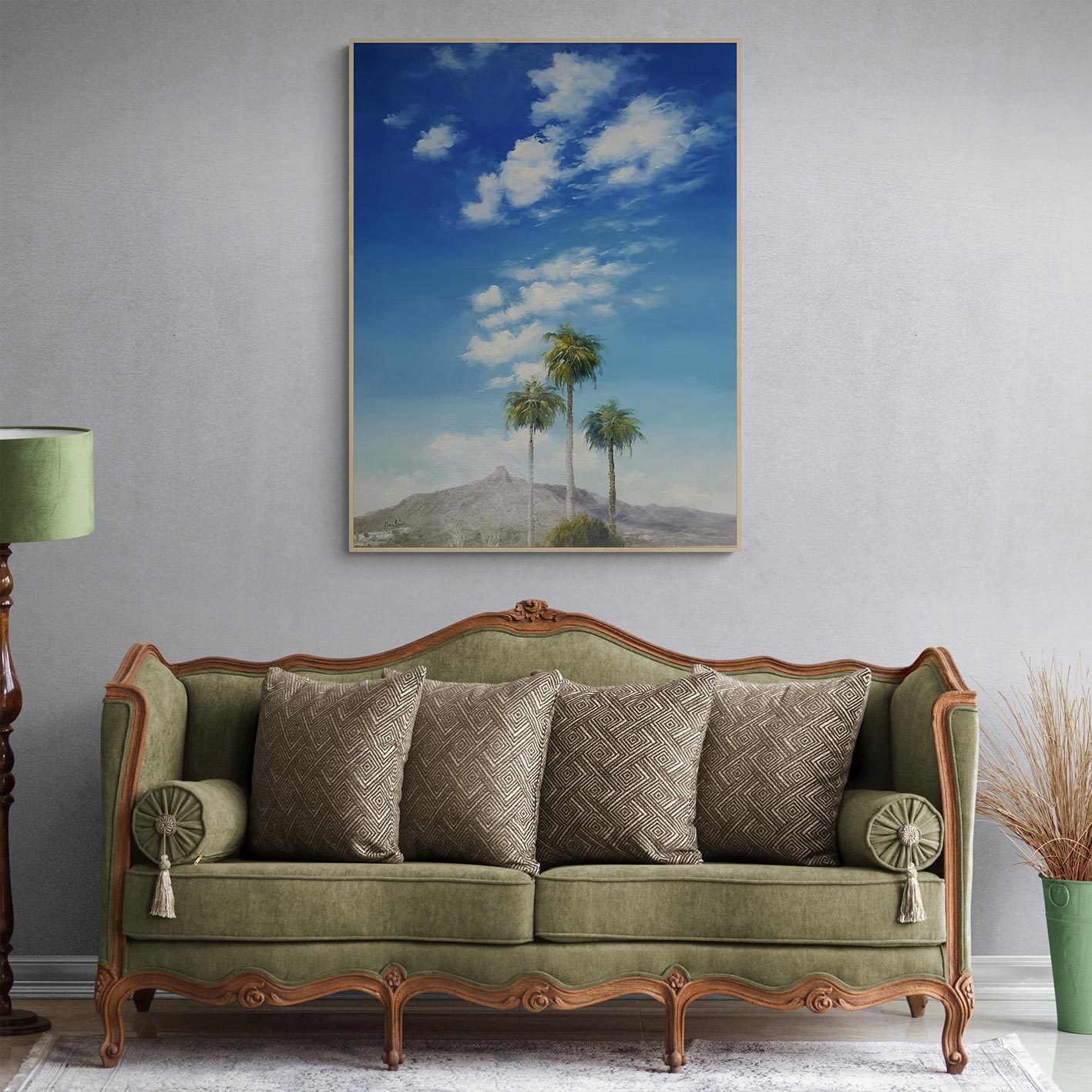 Cuadro Marbella Palmeras 82x101 cm