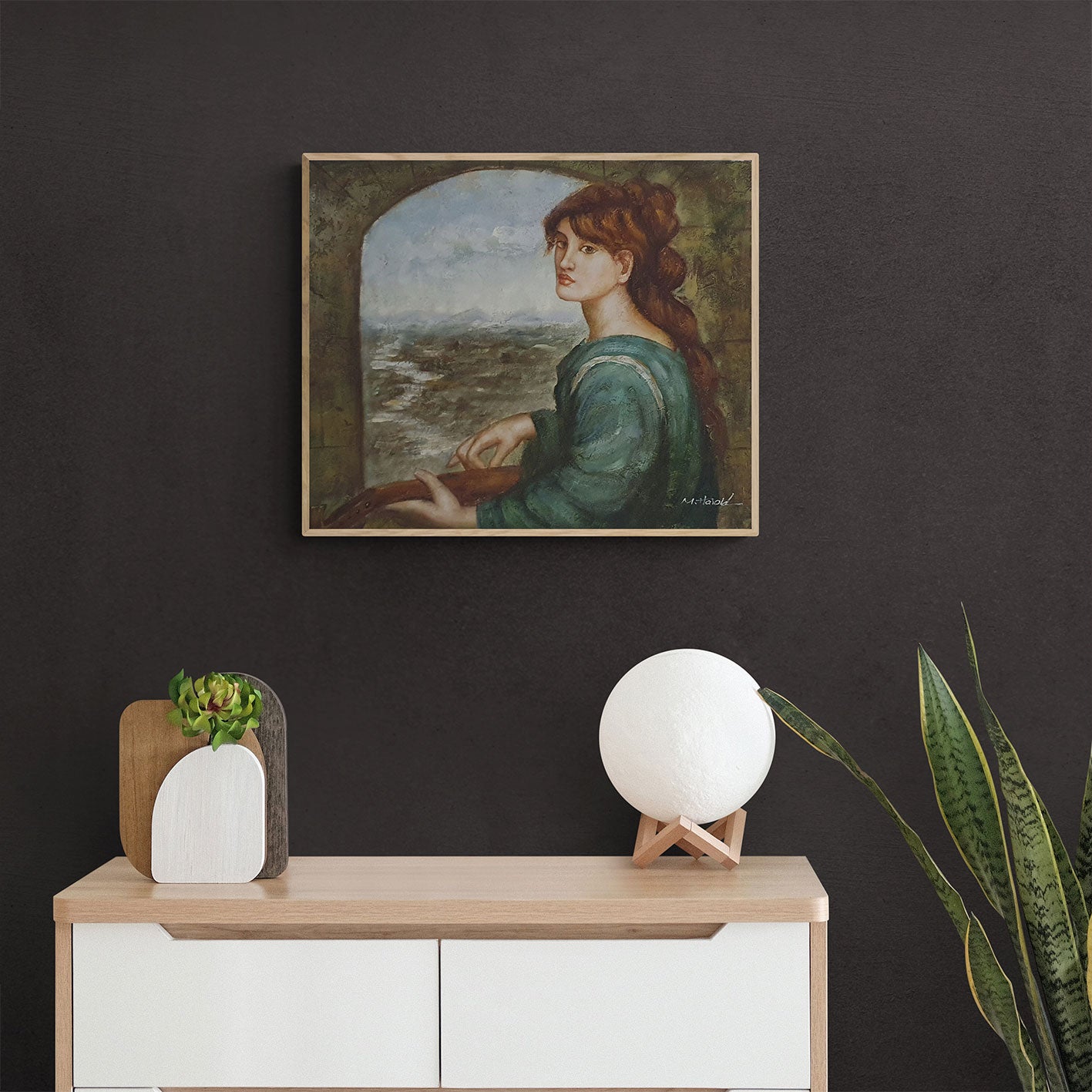 Cuadro Mujer Ventana 60x50 cm