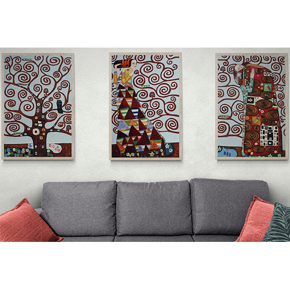Cuadro Triptico Gustav Klimt 50x75 cm [3 piezas]