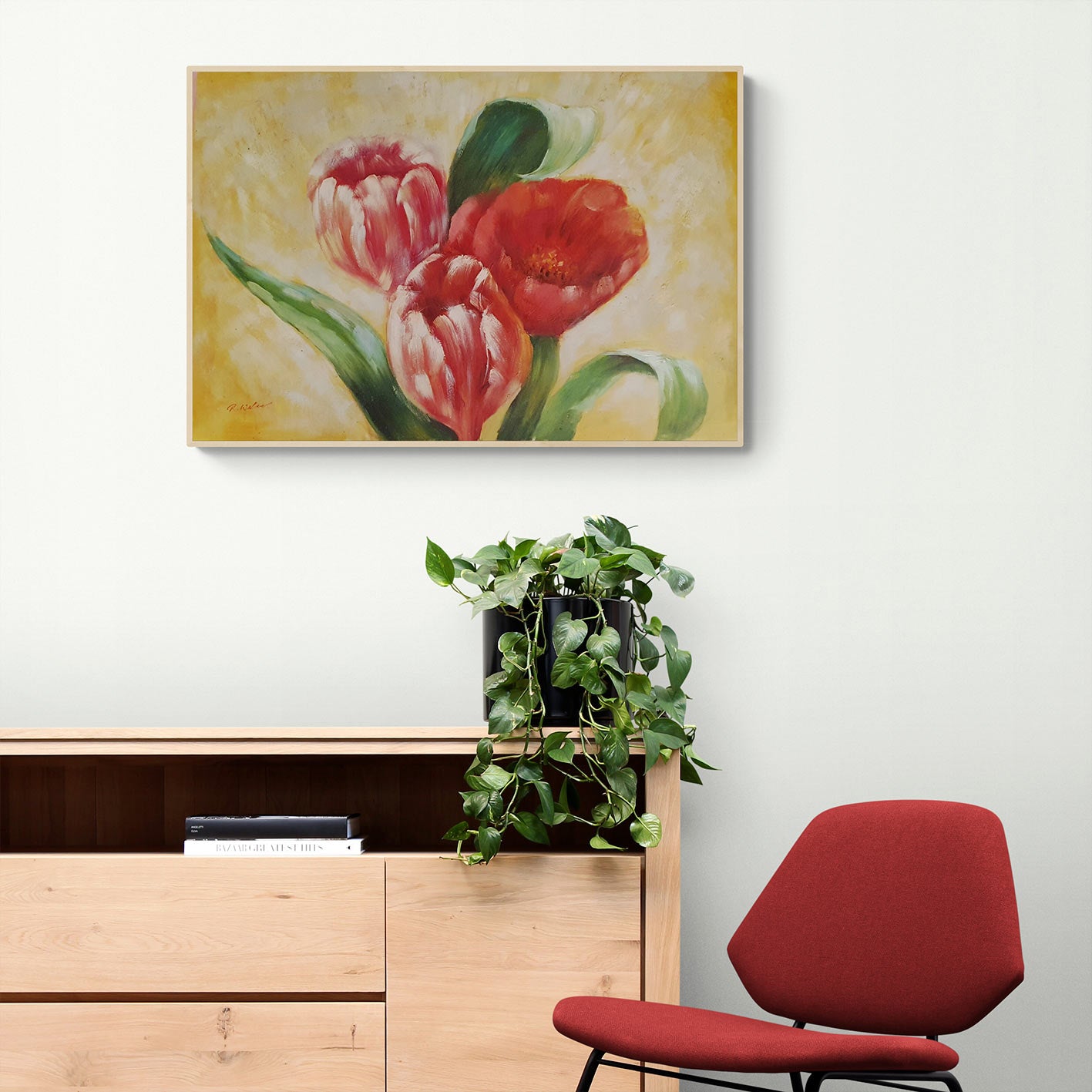 Cuadro Tulipanes Decor 90x60 cm