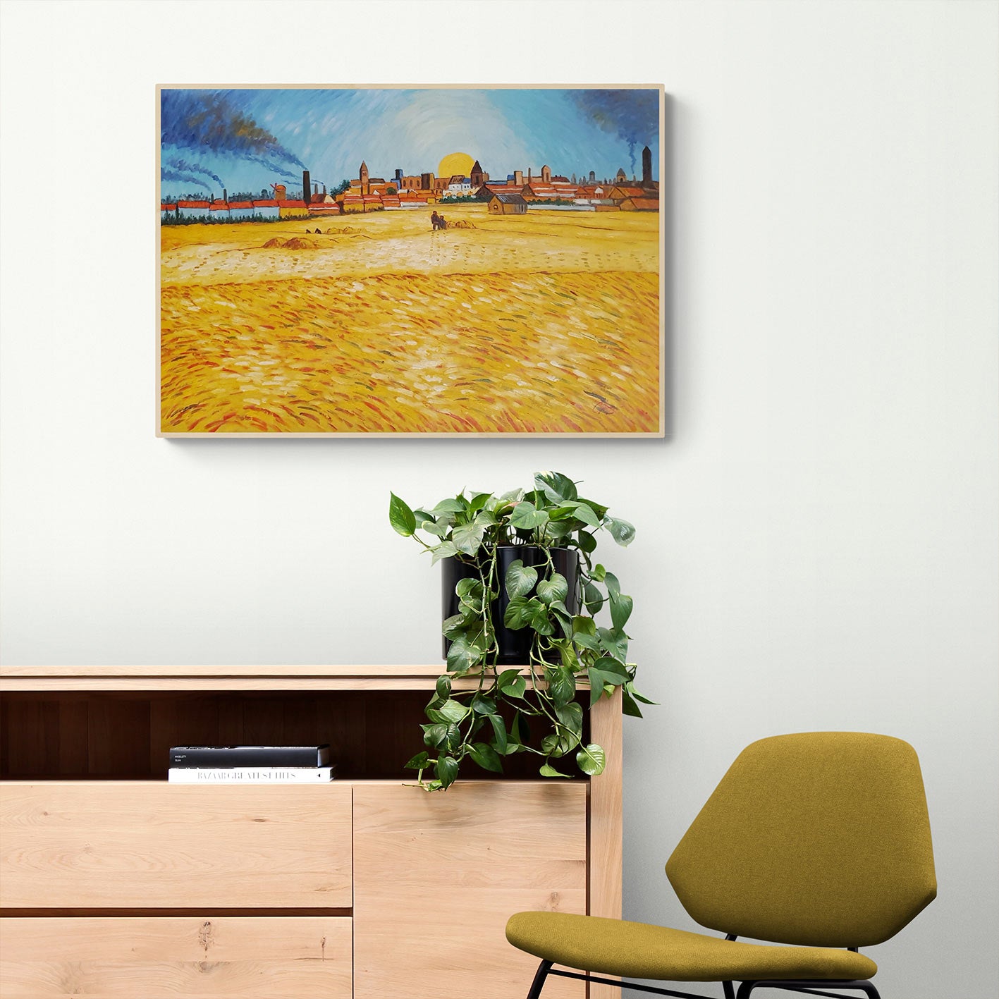 Cuadro Van Gogh Campo de Trigo al Atardecer 90x60 cm