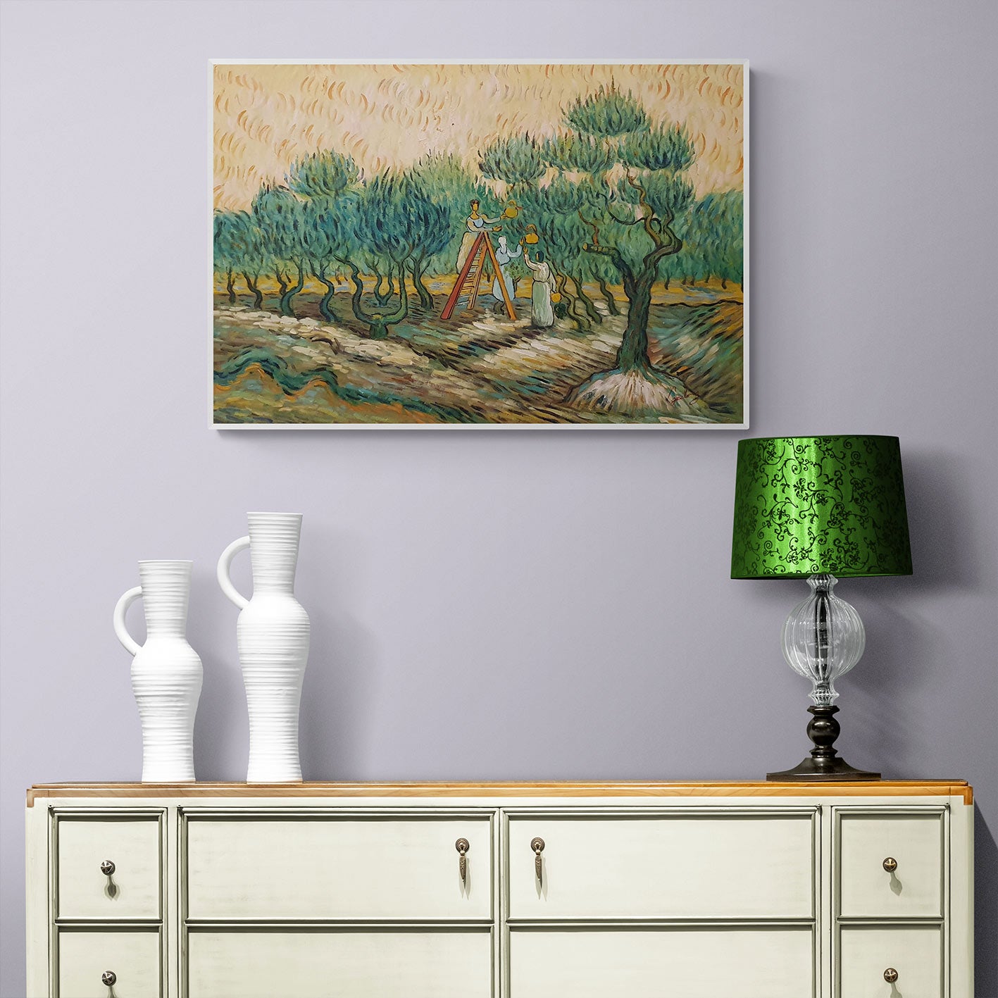 Cuadro Van Gogh Mujeres Recogiendo Aceitunas 90x60 cm
