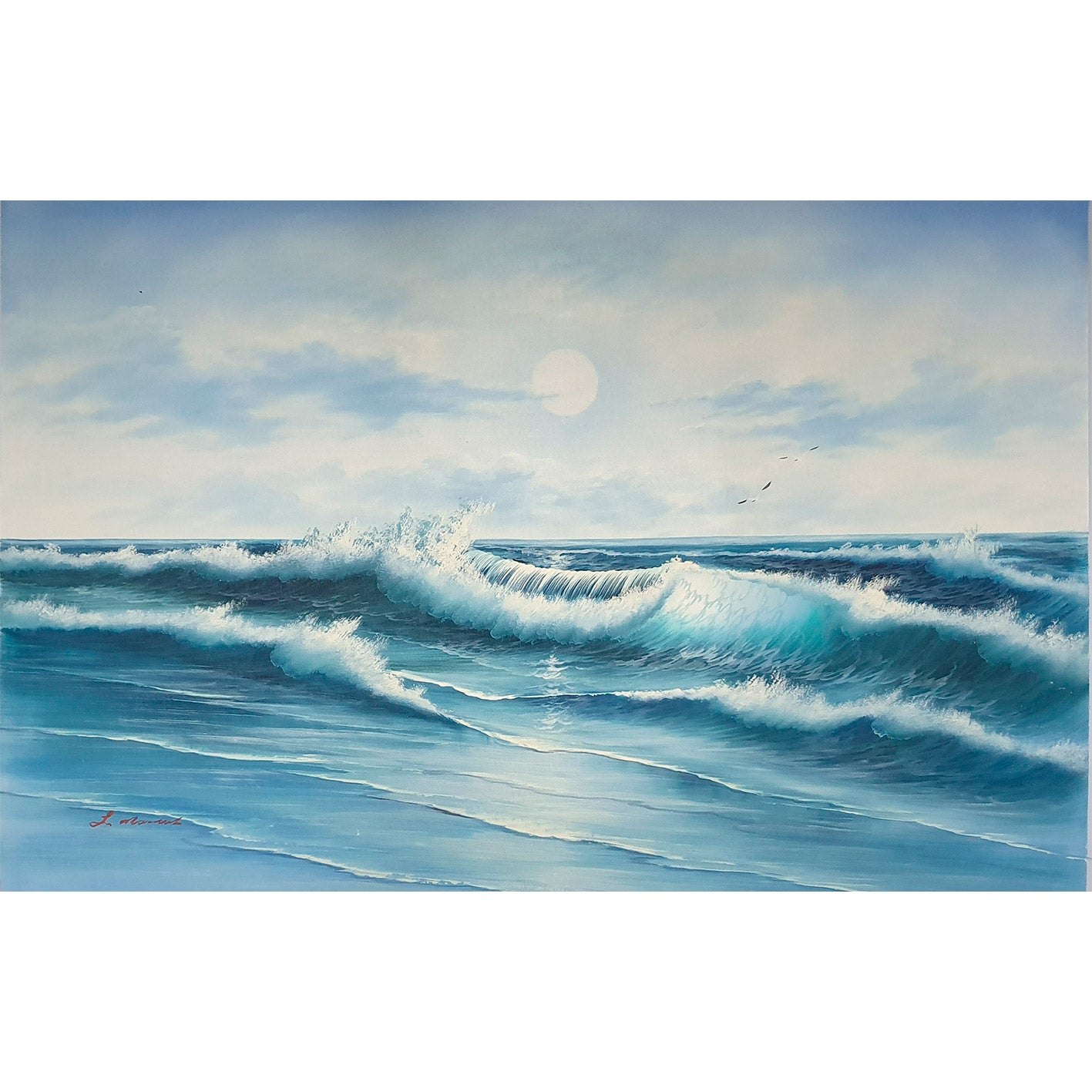 Cuadro Mar Revuelto 90x60 cm