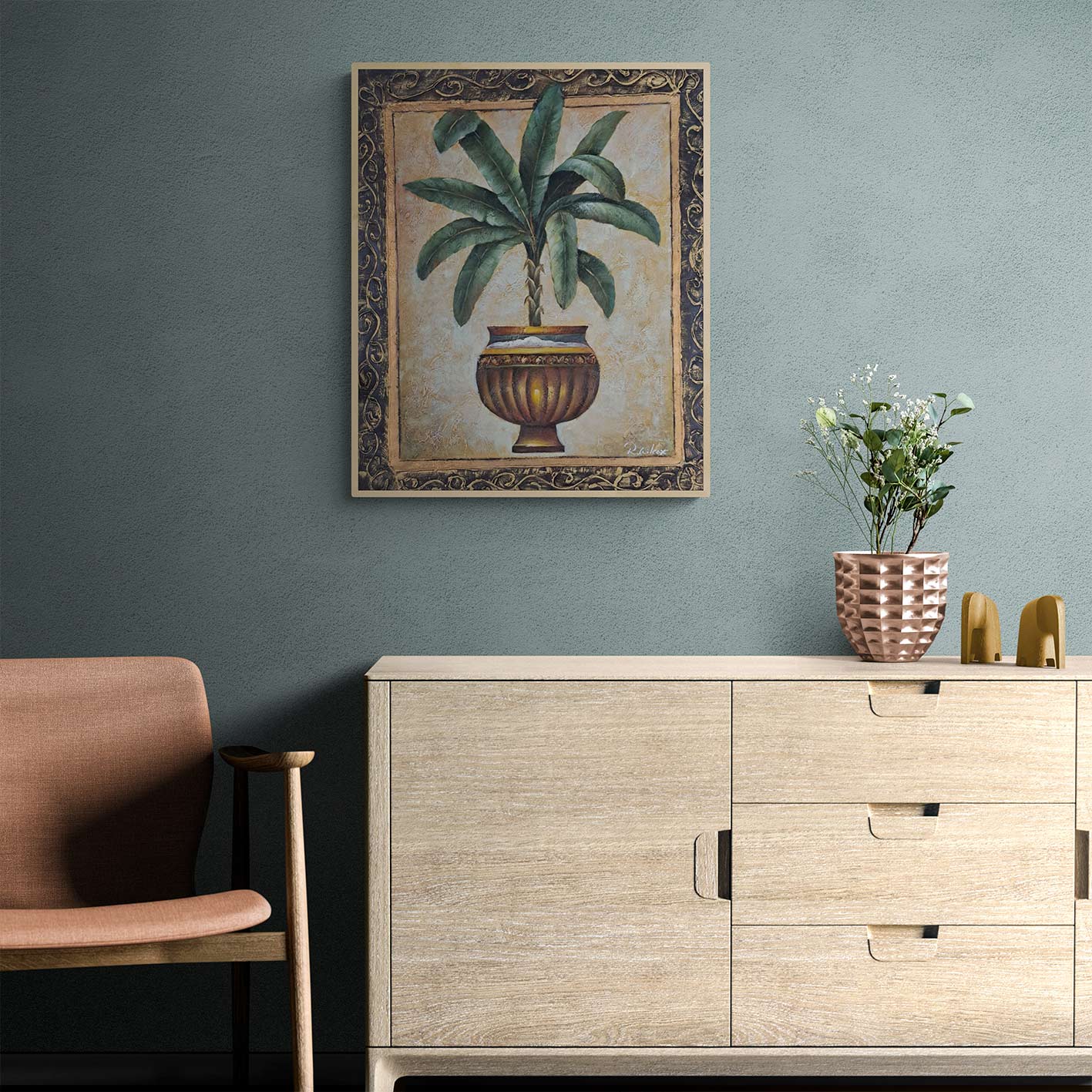 Cuadro Palmera Decorativa 50x60 cm