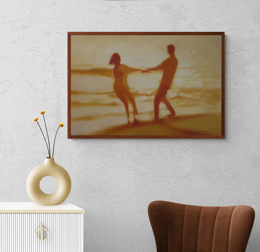 Cuadro Pareja Playa 90x60 cm