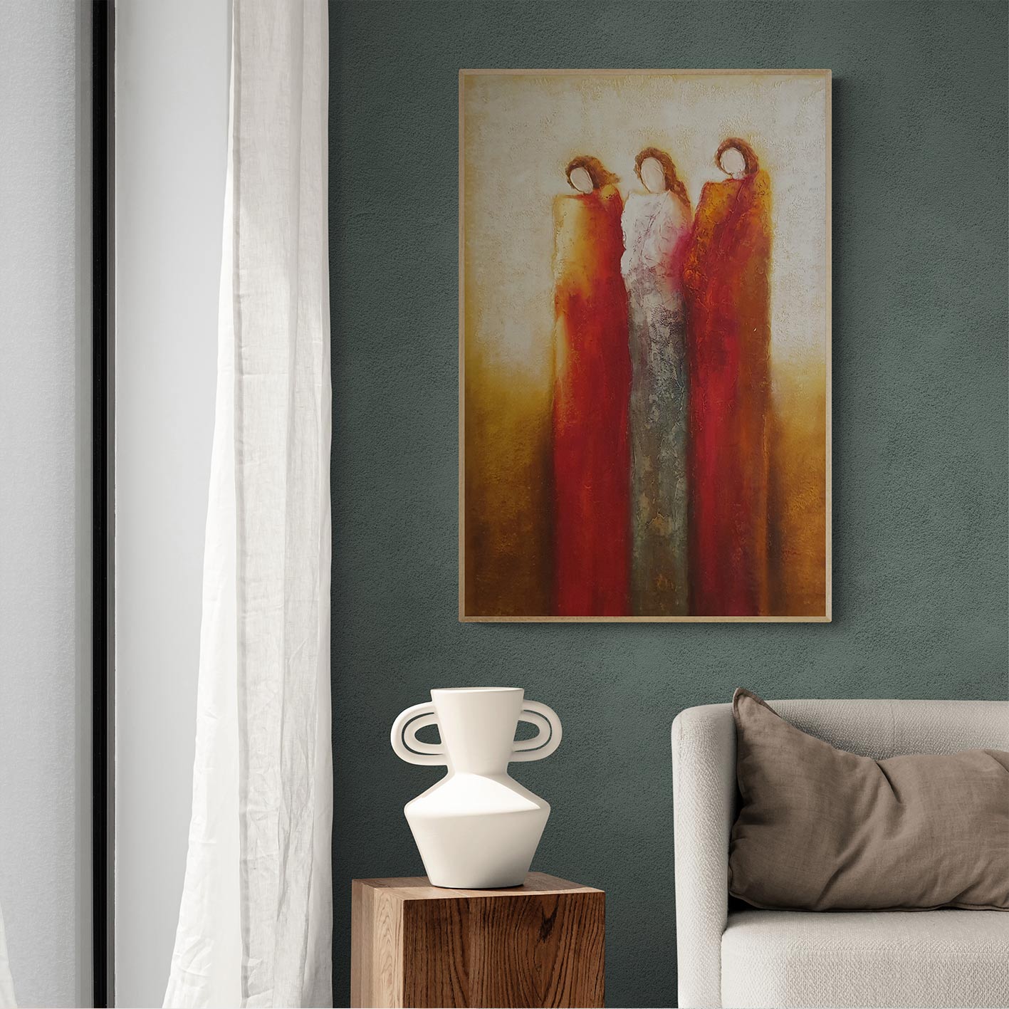 Cuadro decorativo de figuras femeninas en estilo abstracto