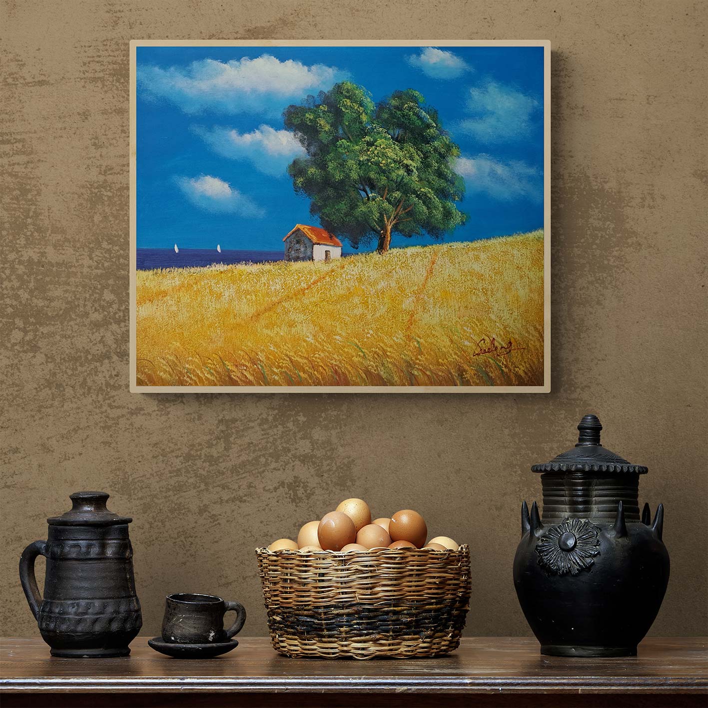 Cuadro Casa Arbol 60x50 cm