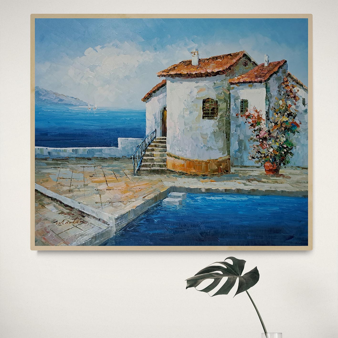 Cuadro Casa Playa 60x50 cm