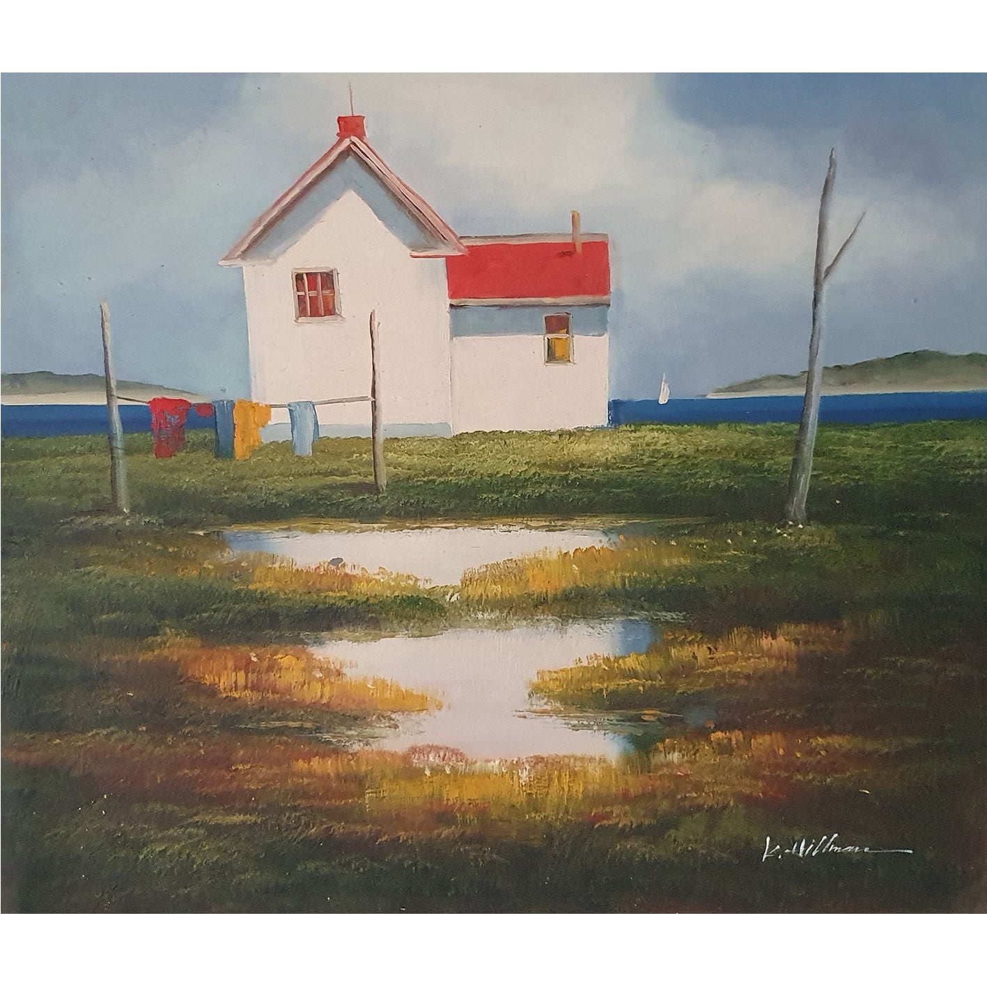 Cuadro Casa Tendedero 60x50 cm