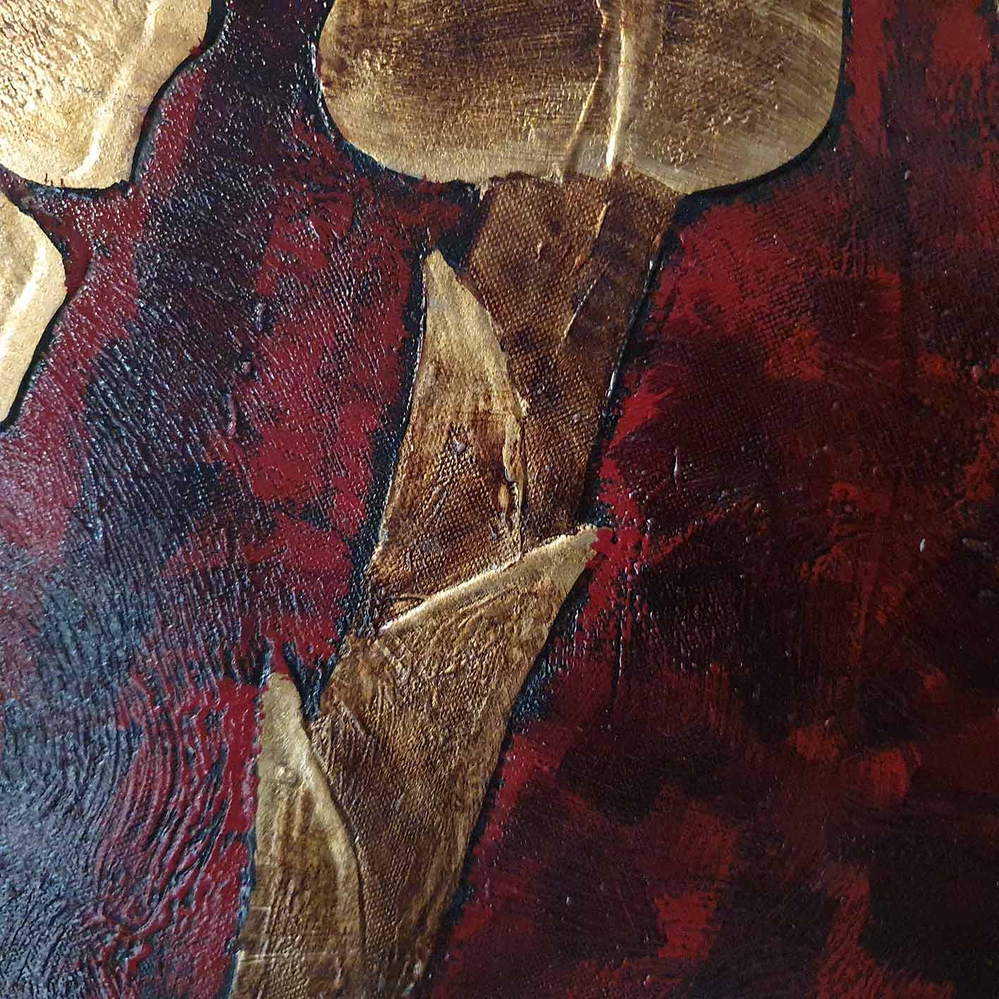 Cuadro Decorativo Botanica Oro 40x90 cm [2 piezas] Texturas