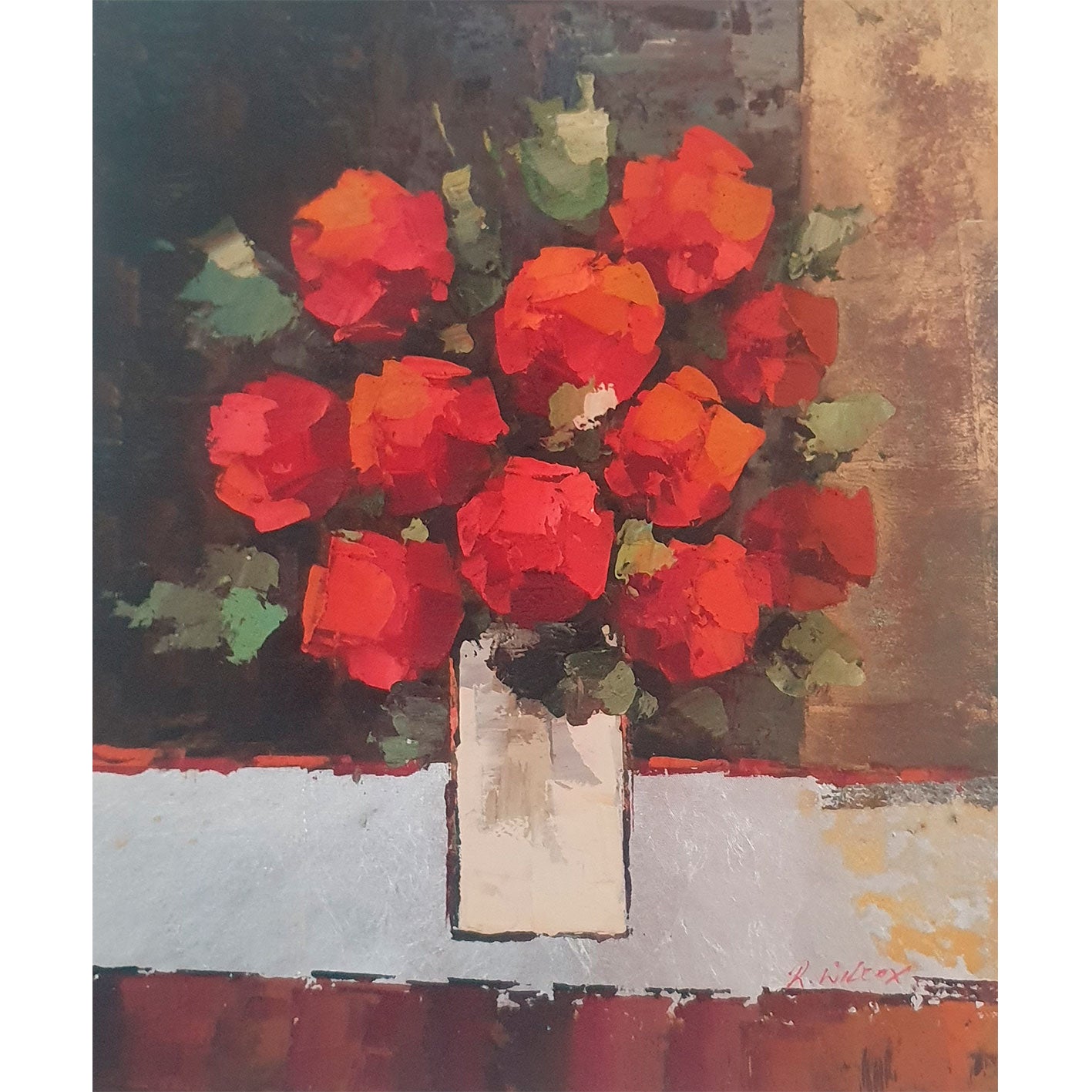 Cuadro Diptico Jarron Cuadrado 50x60 cm [2 piezas]