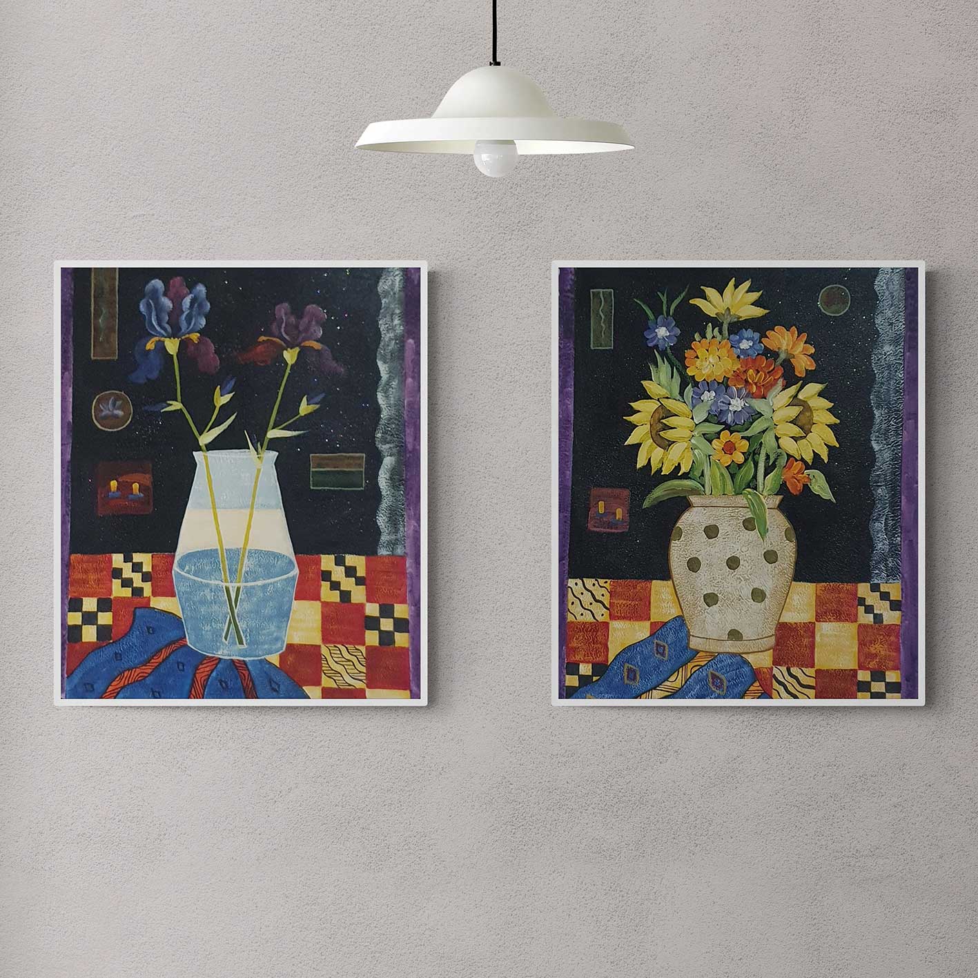 Cuadro Diptico Ramos  50X60 cm [2 piezas]