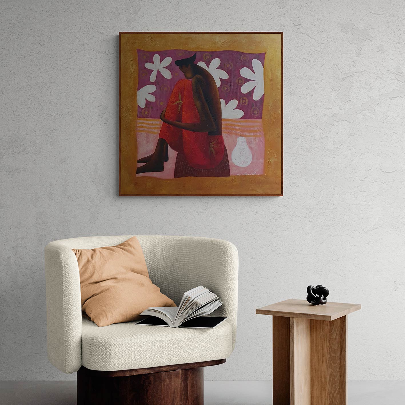 Cuadro Expresion Tristeza 80x80 cm
