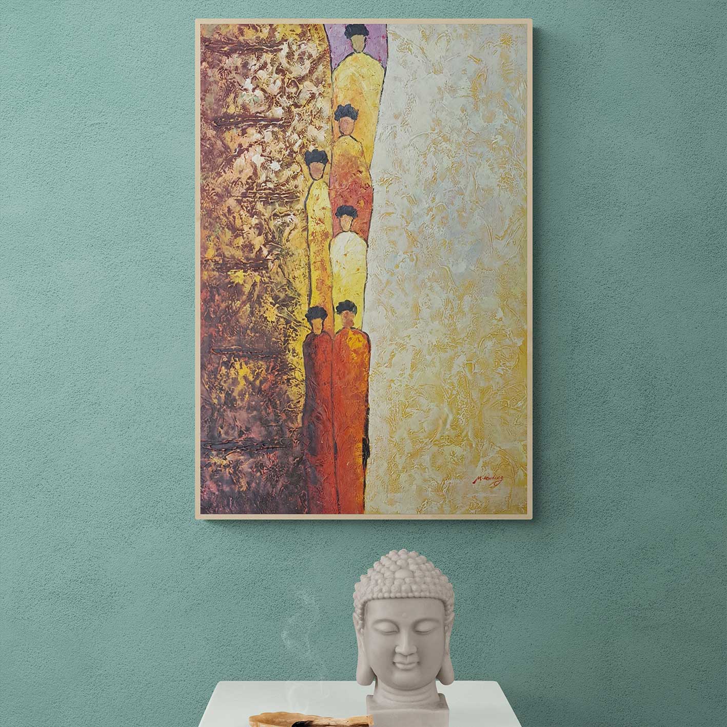 Cuadro Figuras Marcha  90x60 cm