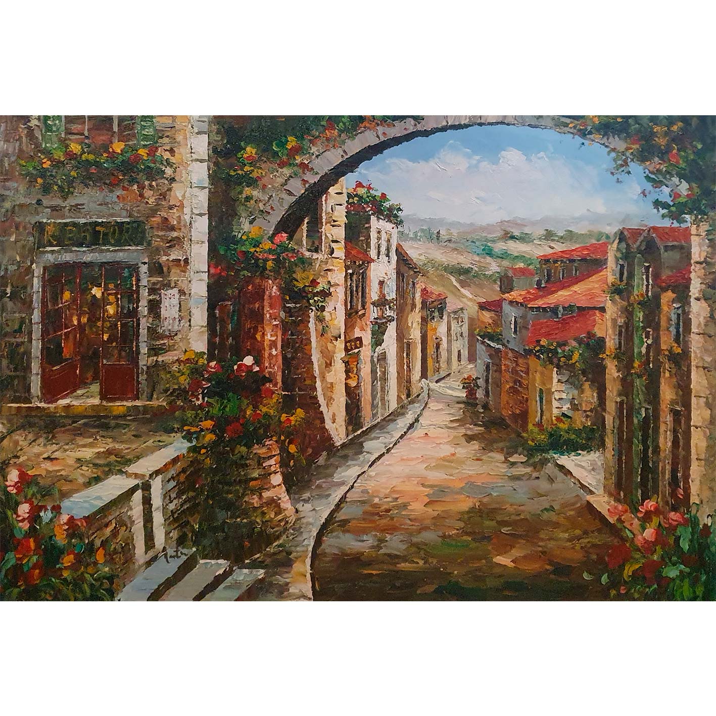 Cuadro Pueblos Mundo 90x60 cm