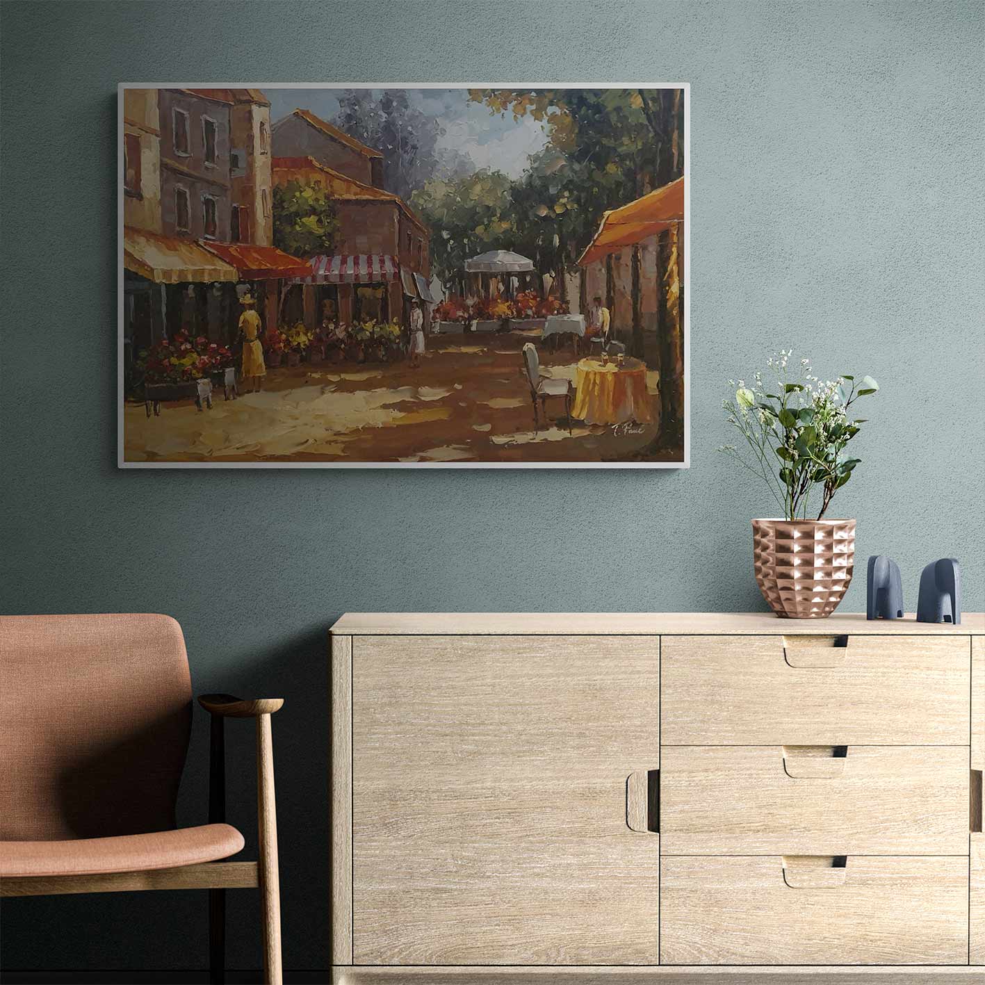 Cuadro Tienda Pueblo 90x60 cm
