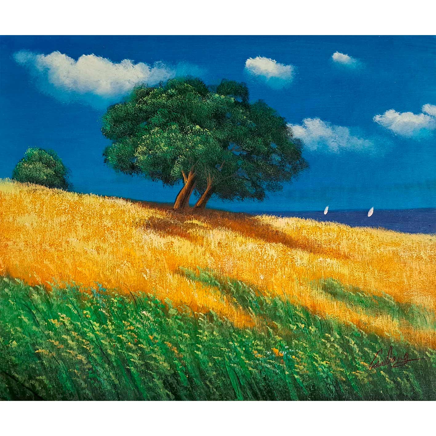 Cuadro Arbol Pradera 60x50 cm