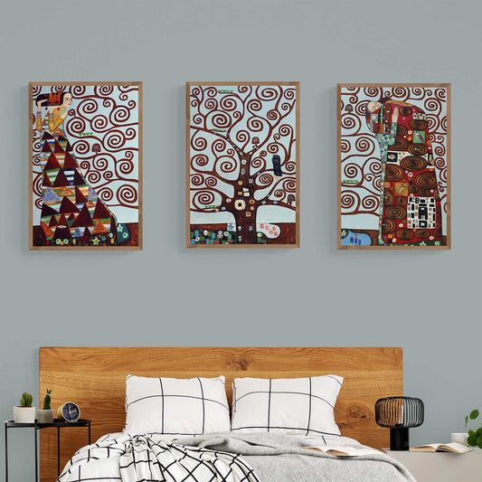 Cuadro Triptico Gustav Klimt 50x75 cm [3 piezas]