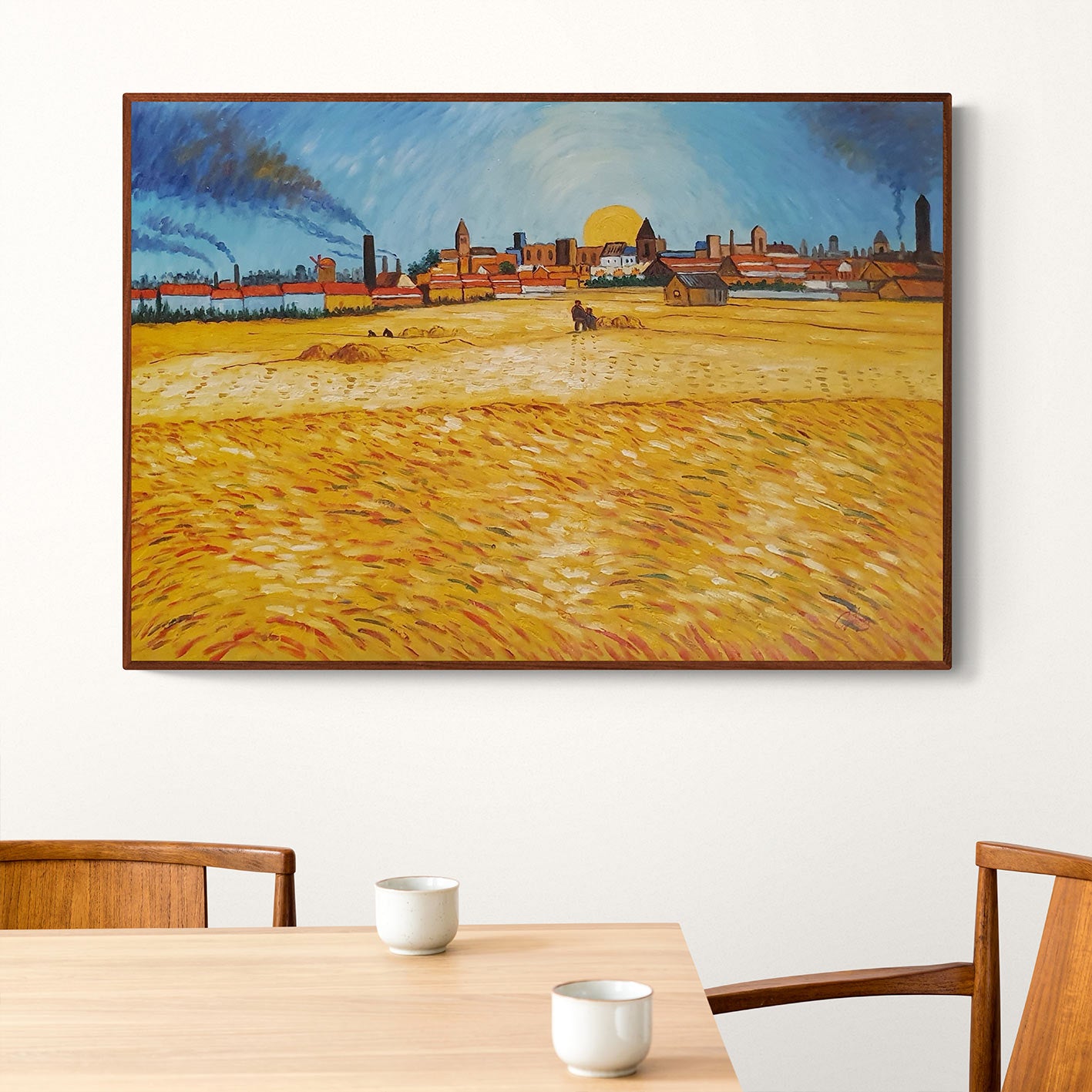Cuadro Van Gogh Campo de Trigo al Atardecer 90x60 cm